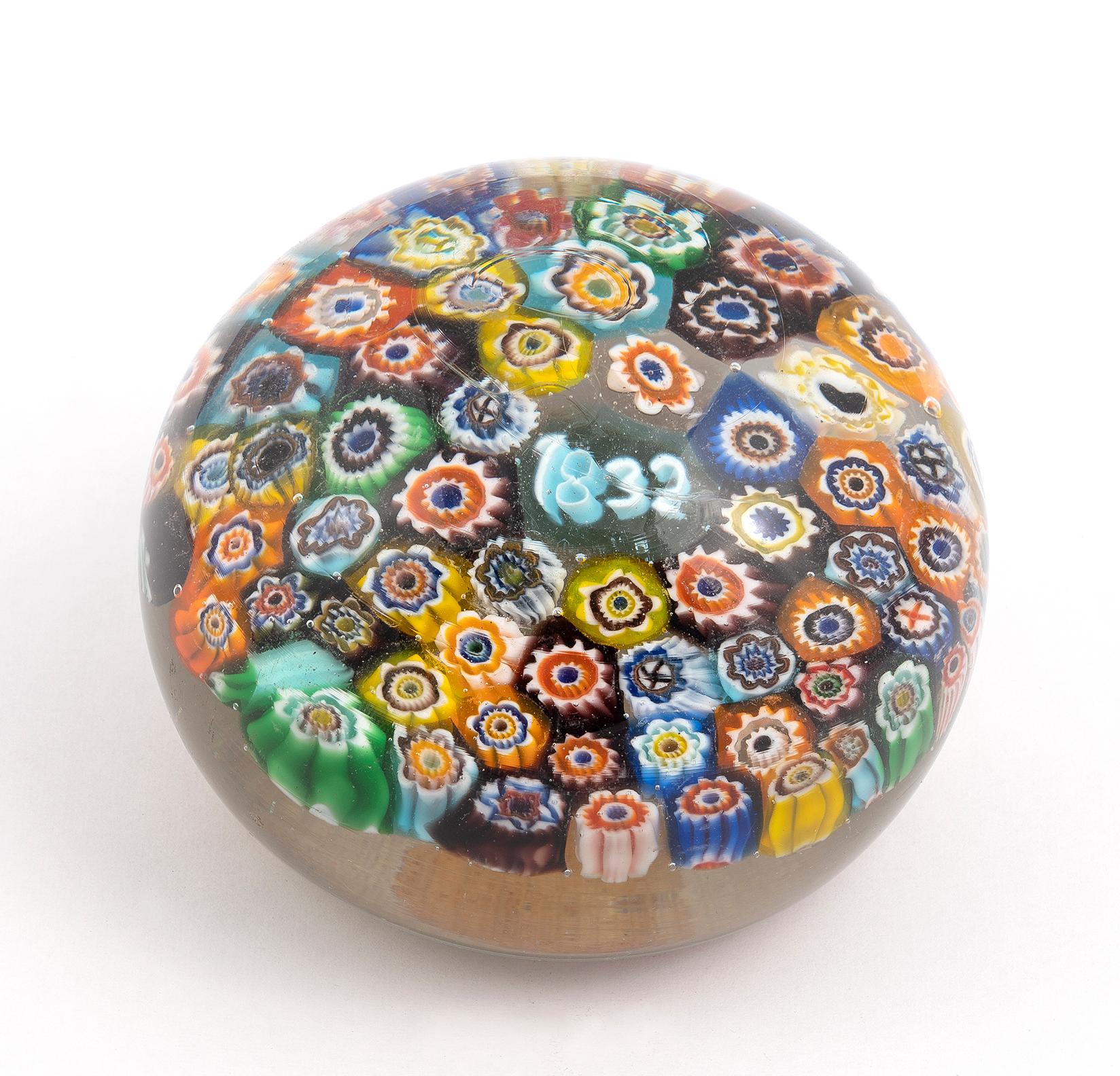 baccarat millefiori paperweight
