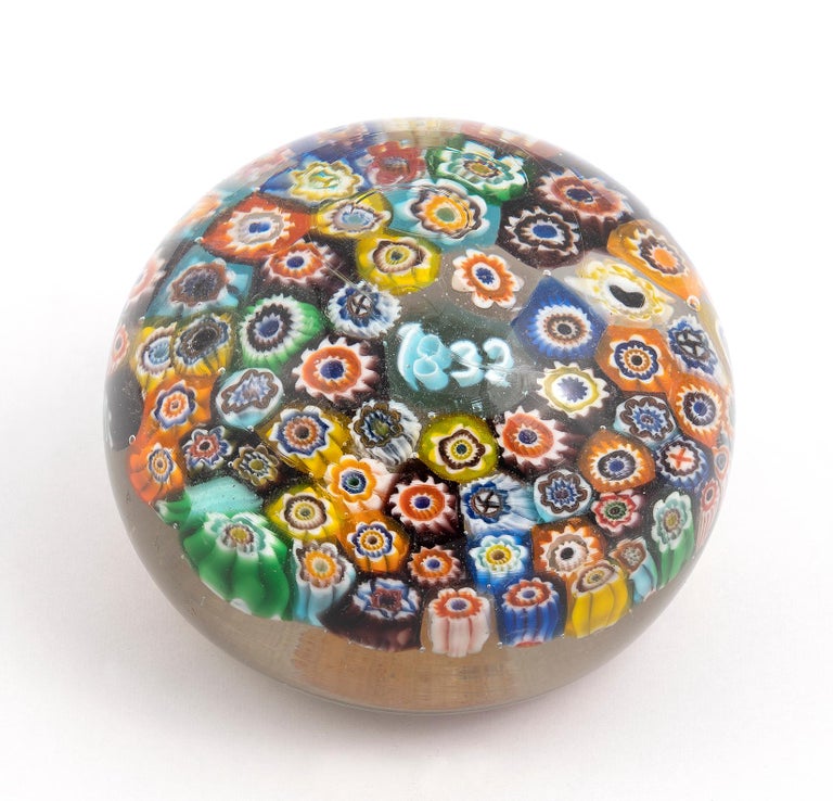 Baccarat ClosePacked Millefiori Paperweight Dated 1832 at 1stDibs