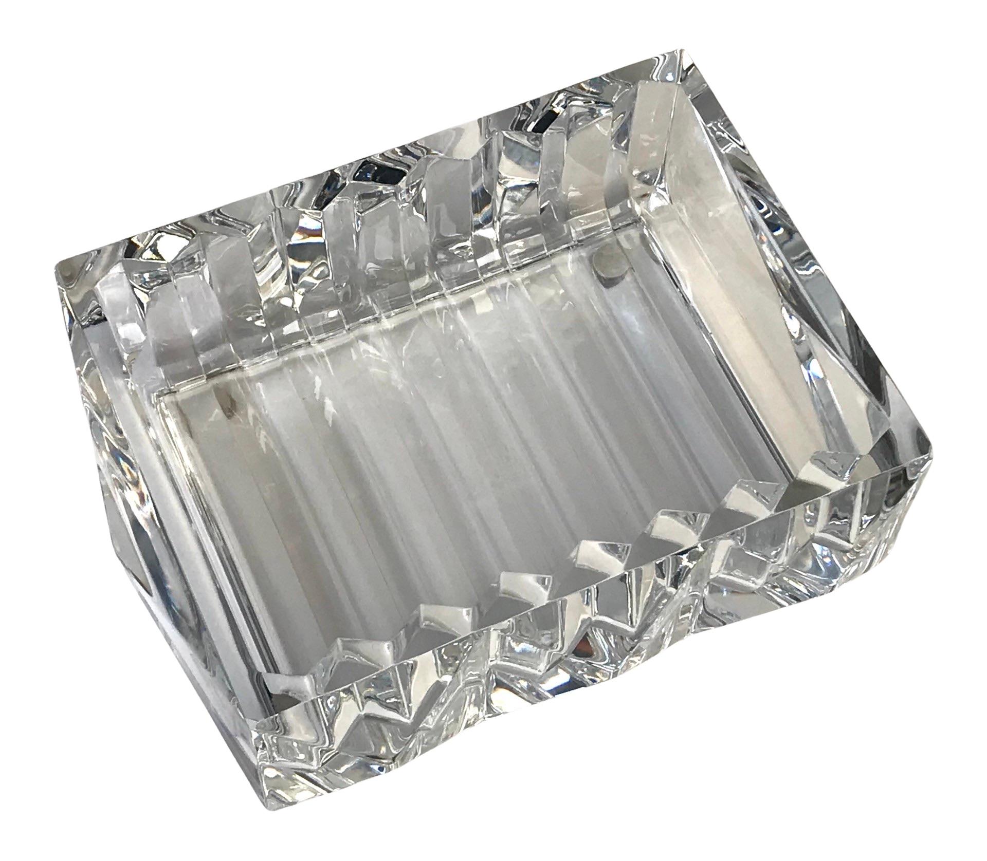 BACCARAT contemporary crystal LOUXOR VIDE-POCHE box dish In Excellent Condition In London, GB