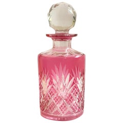 Baccarat Cranberry Overlay Crystal Perfume Bottle