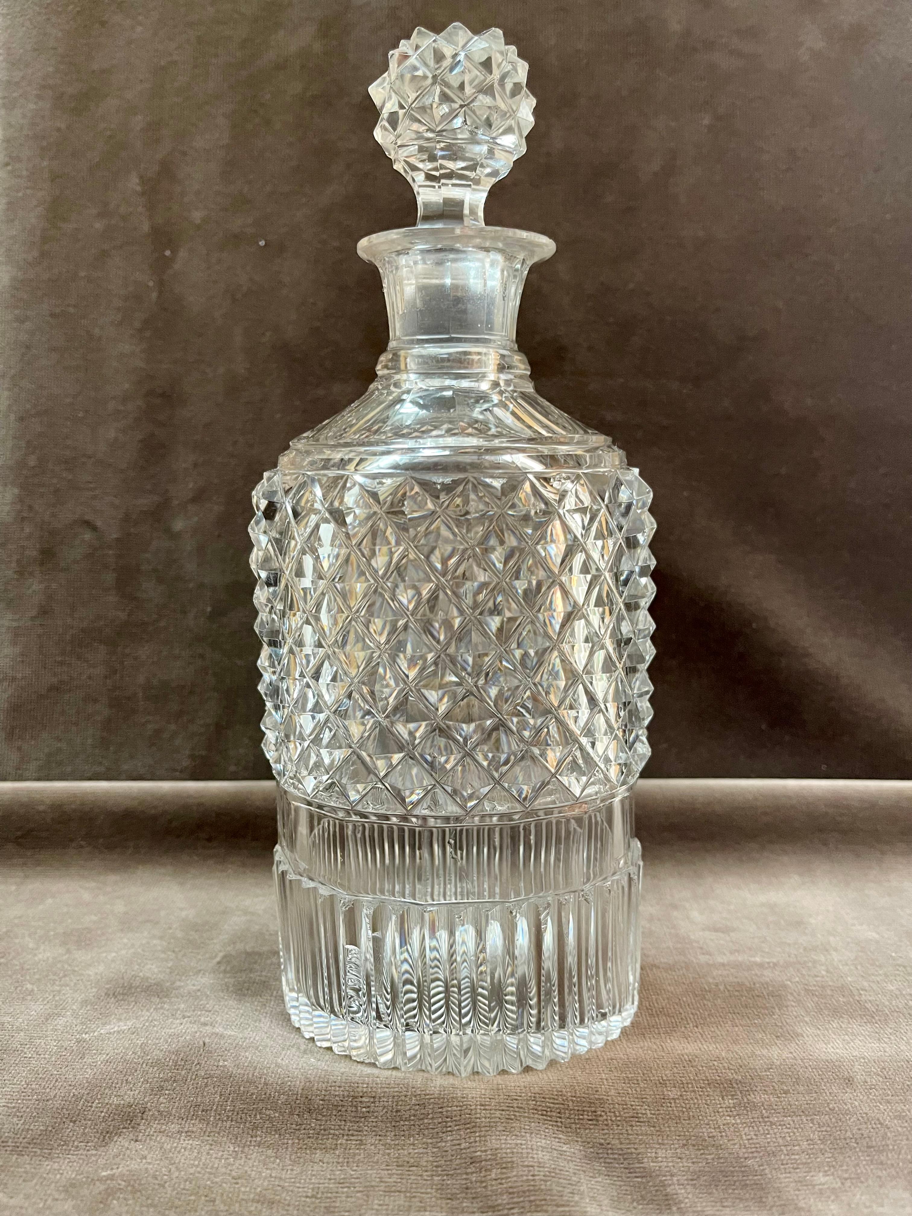 Baccarat Credited Vintage Crystal Bottles Set of Four For Sale 7