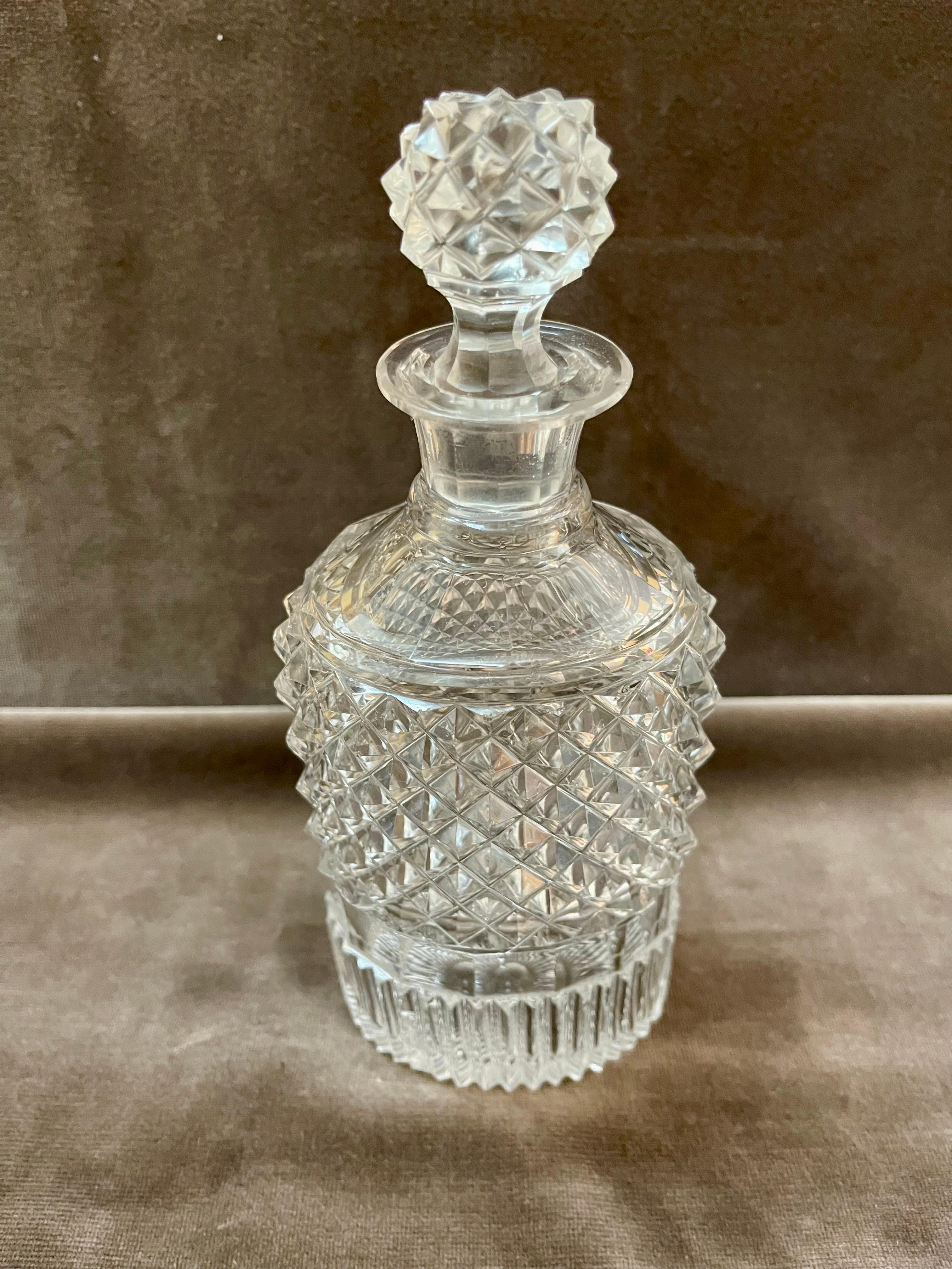 Baccarat Credited Vintage Crystal Bottles Set of Four For Sale 8