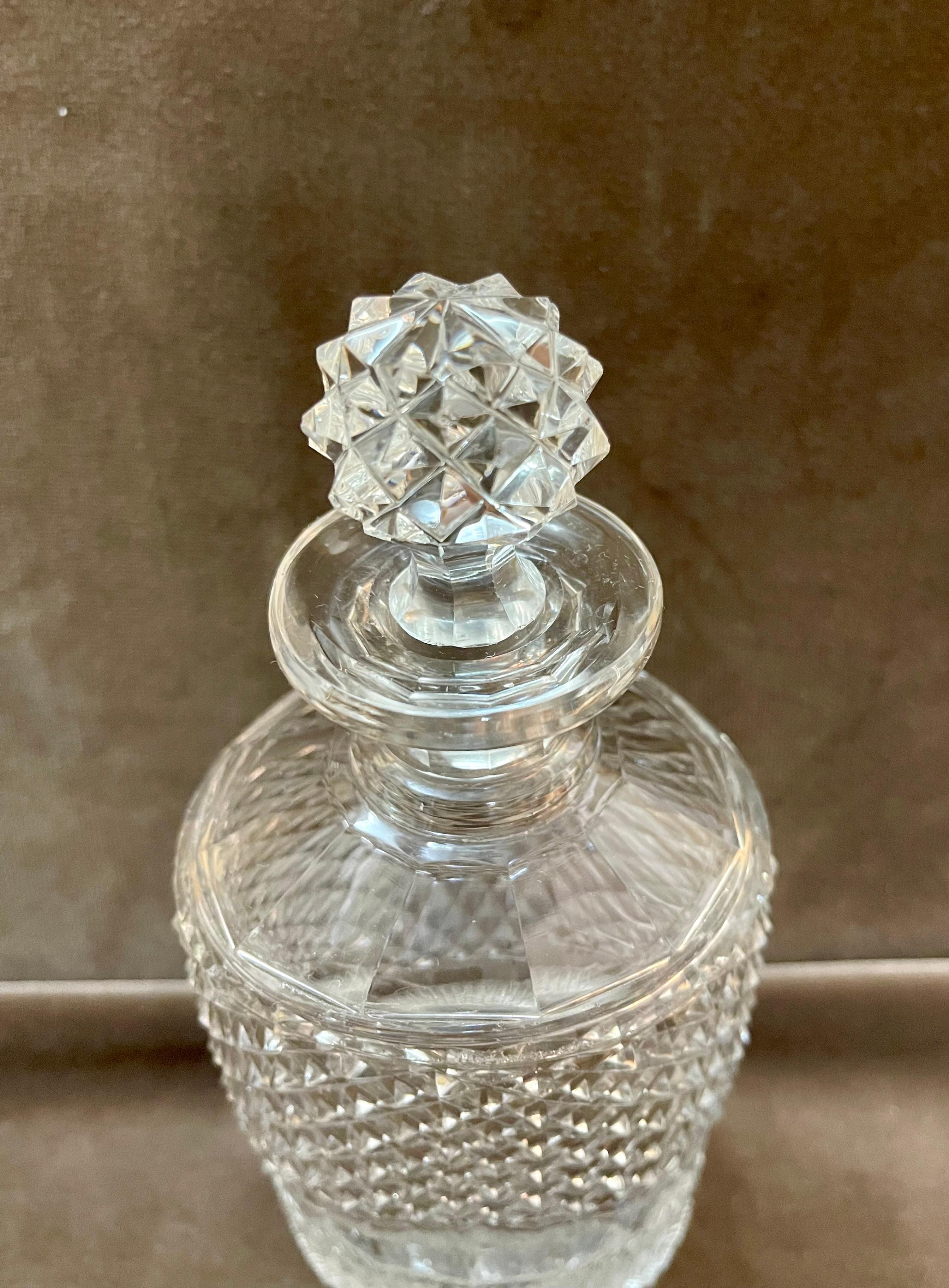 French Baccarat Credited Vintage Crystal Bottles Set of Four For Sale