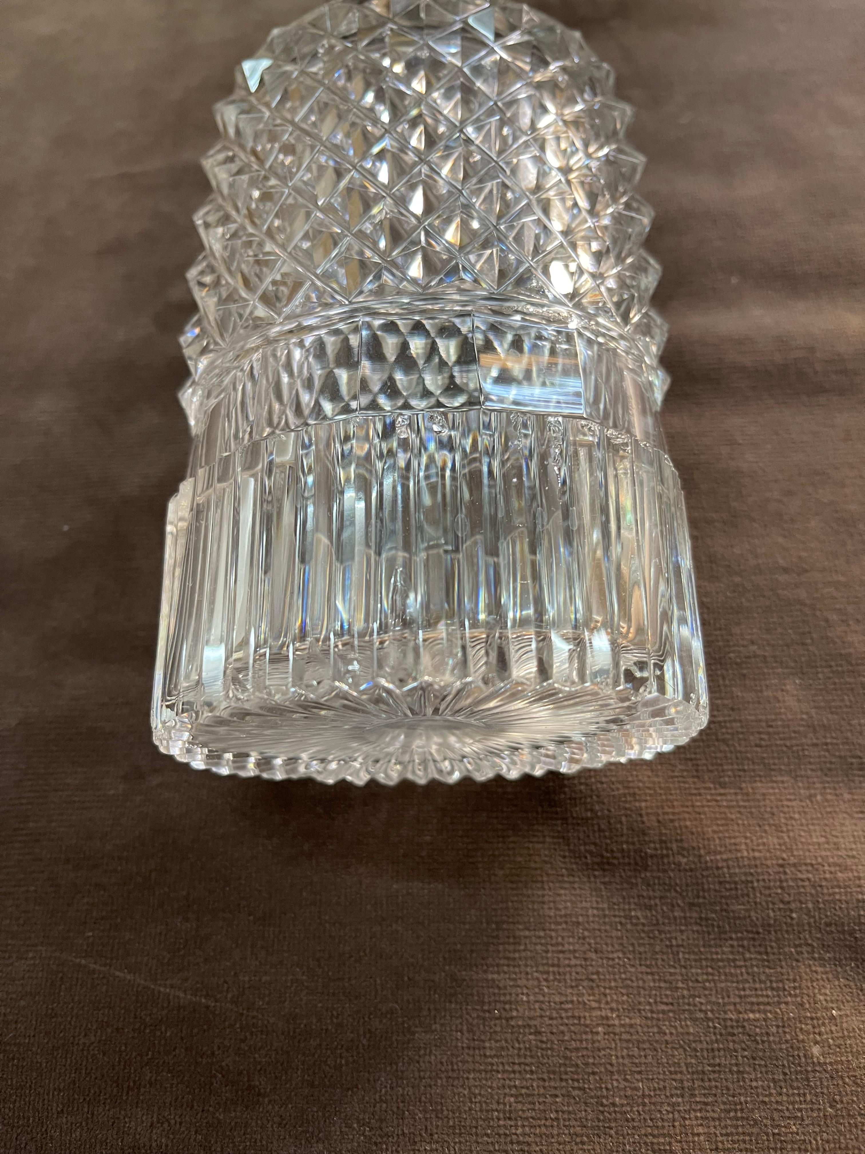 Late 20th Century Baccarat Credited Vintage Crystal Bottles Set of Four For Sale