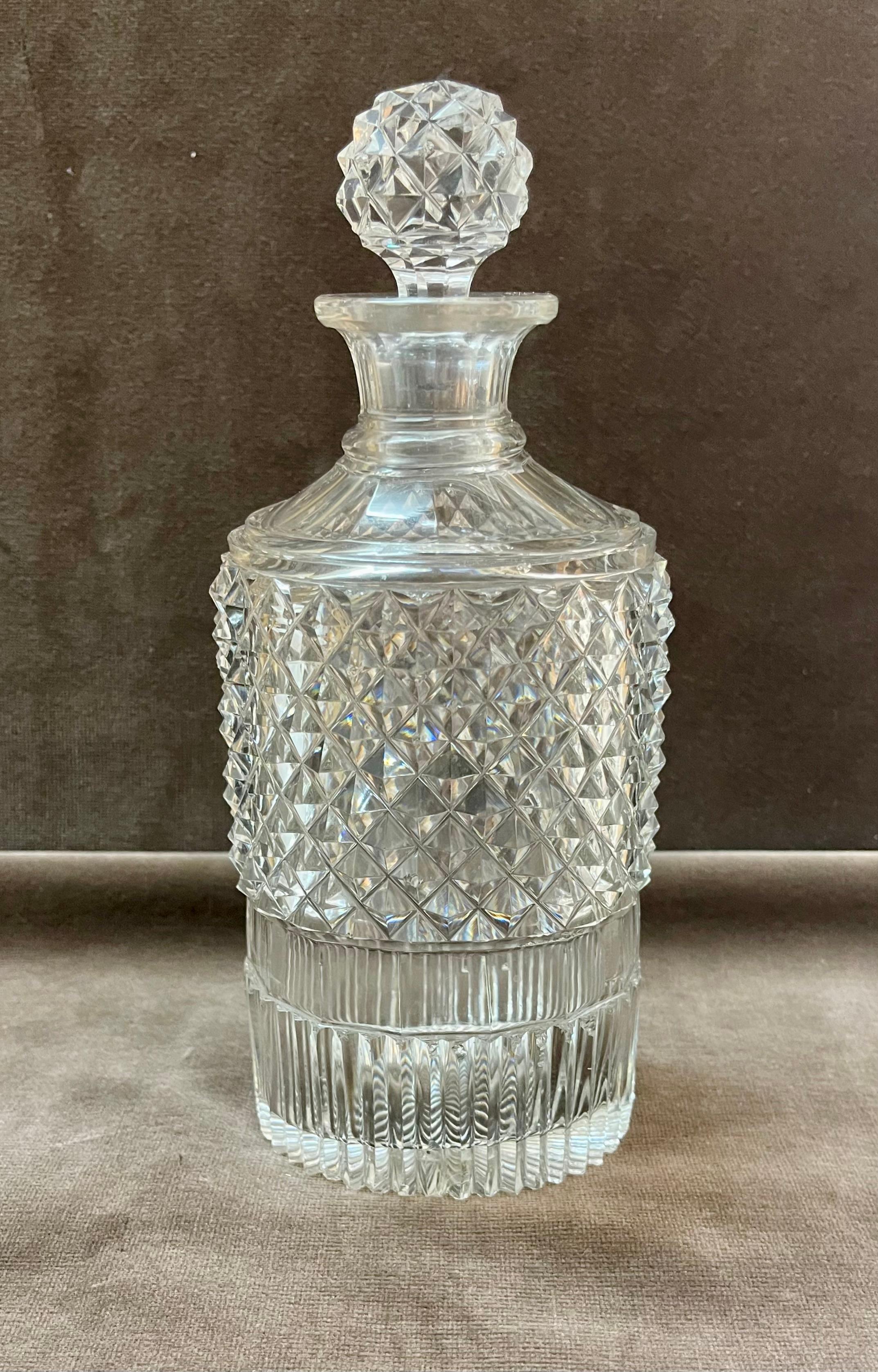 Baccarat Credited Vintage Crystal Bottles Set of Four For Sale 1