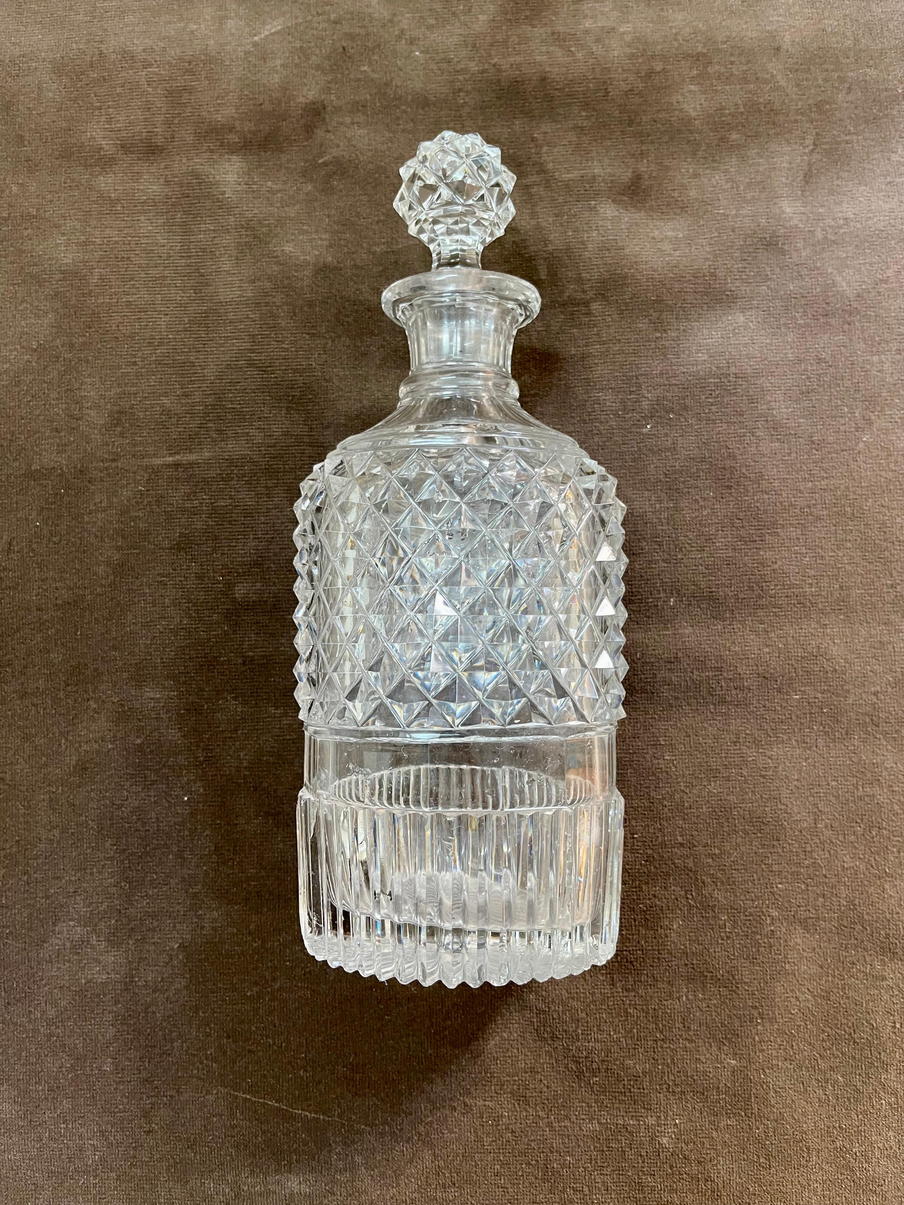 Baccarat Credited Vintage Crystal Bottles Set of Four For Sale 3