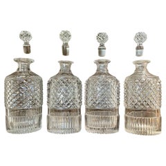 Baccarat Credited Set di quattro bottiglie di cristallo vintage