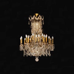 Baccarat Style Crystal 24 light Oversized Chandelier