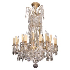 Baccarat Style Crystal 24 light Oversized Chandelier