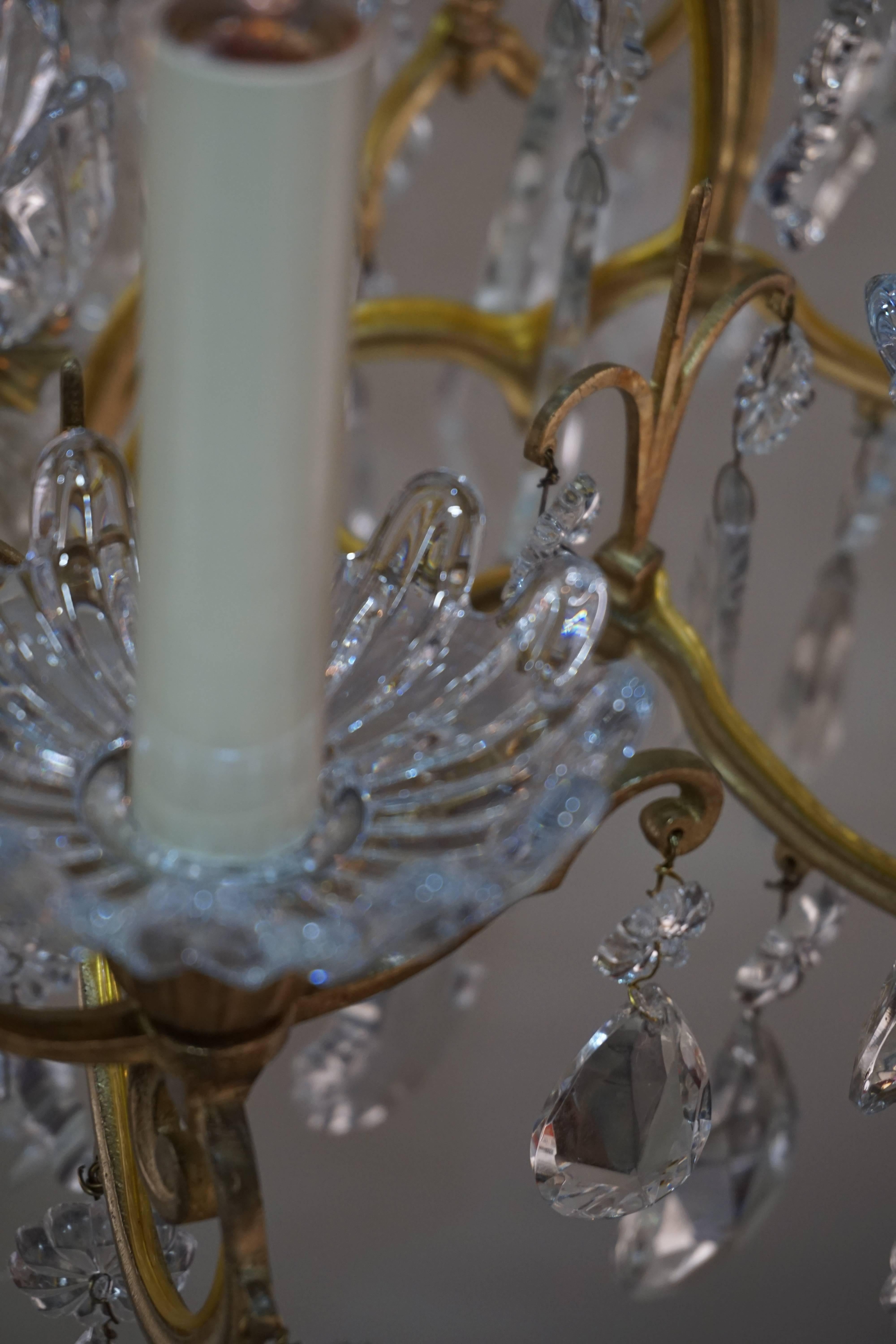 Baccarat Crystal and Bronze Chandelier 3