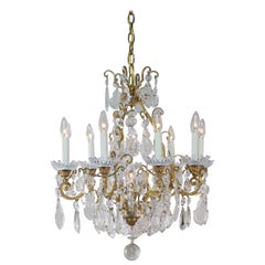 Baccarat Crystal and Bronze Chandelier