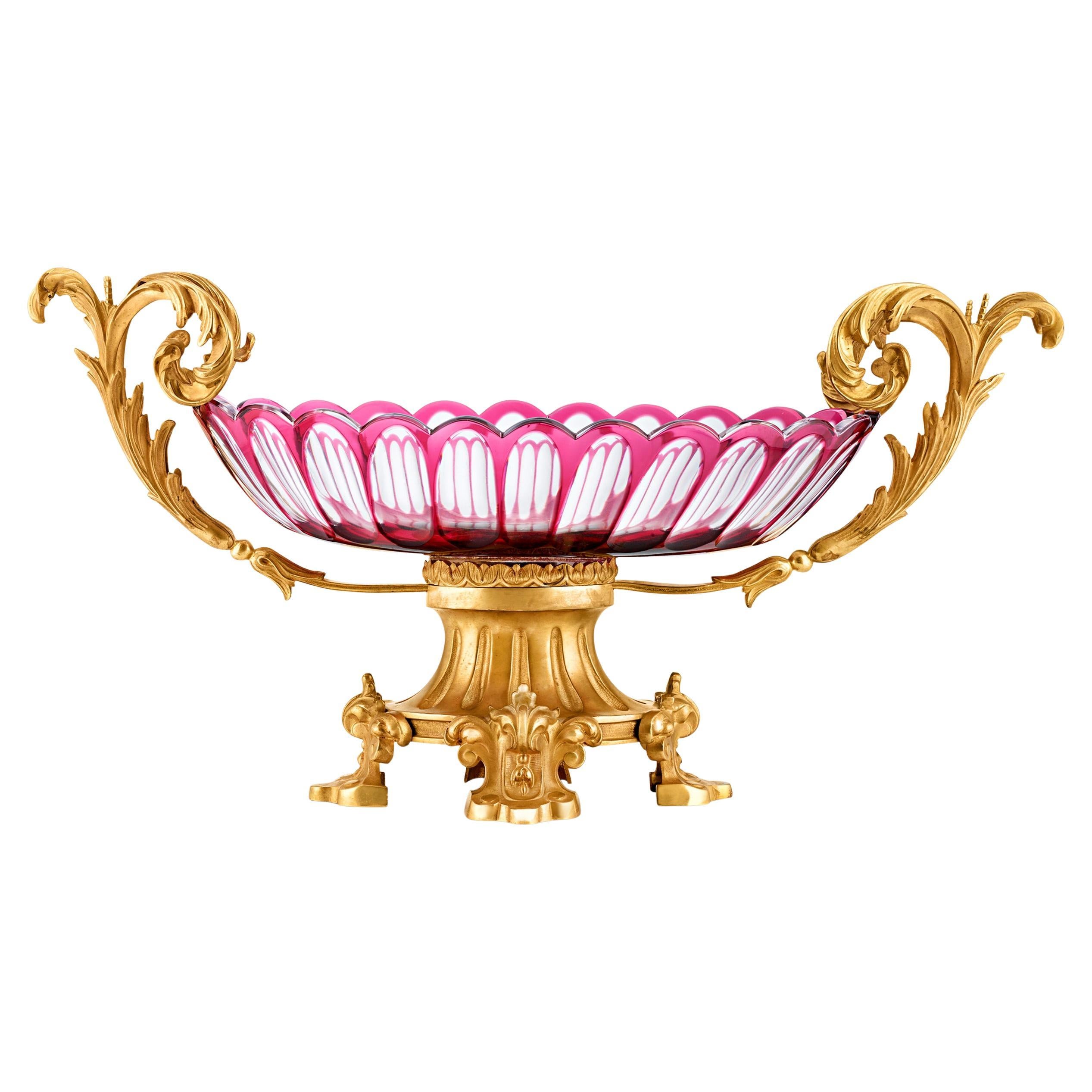 Baccarat Crystal and Doré Bronze Centerpiece