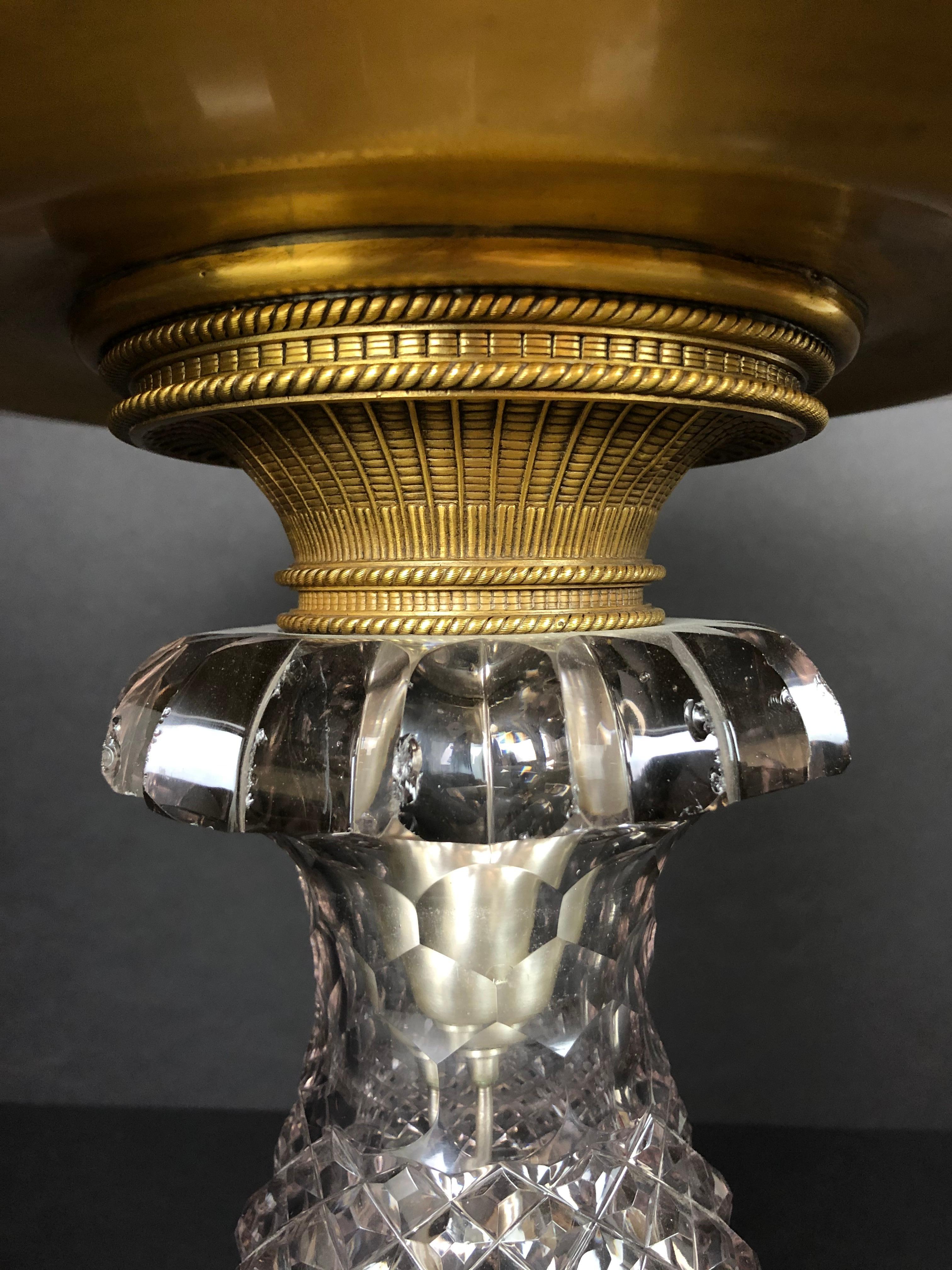Centre de table d'épergne en cristal et bronze doré de Baccarat en vente 2