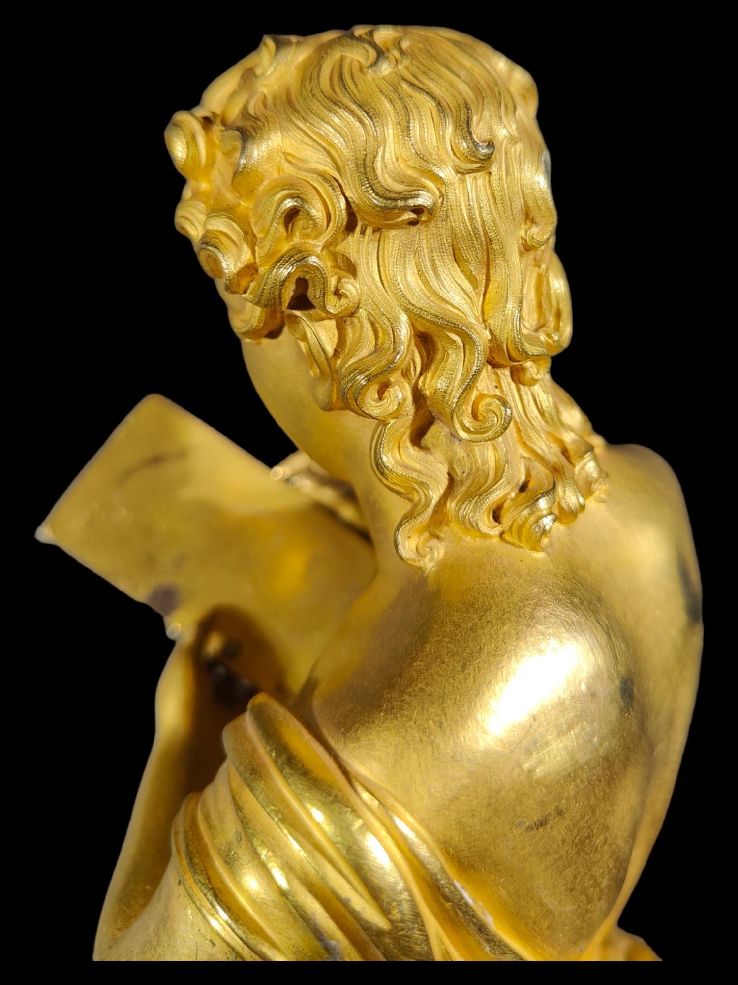 Figur aus Baccarat-Kristall und vergoldeter Bronze im Angebot 6