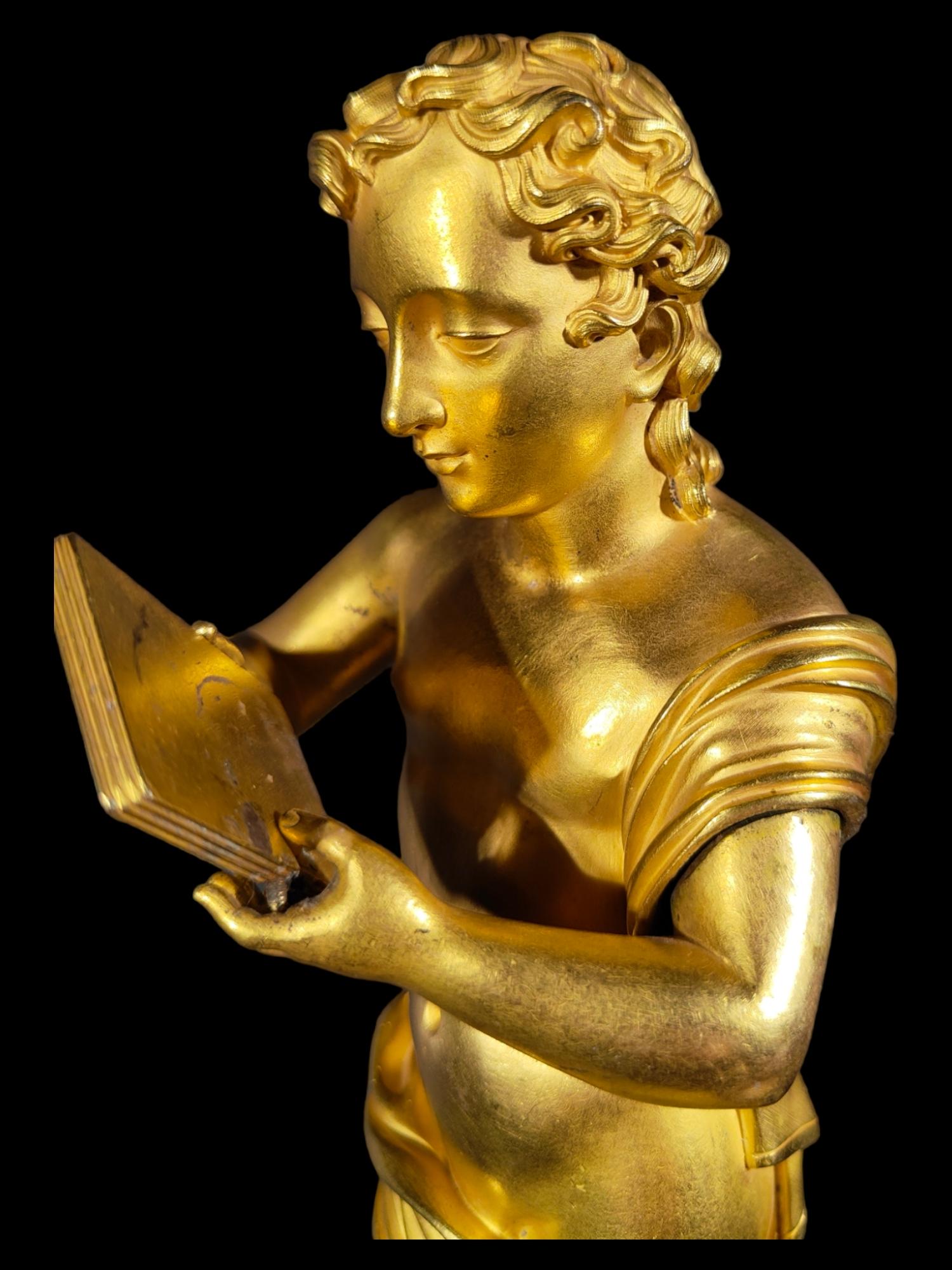 Figur aus Baccarat-Kristall und vergoldeter Bronze im Angebot 1