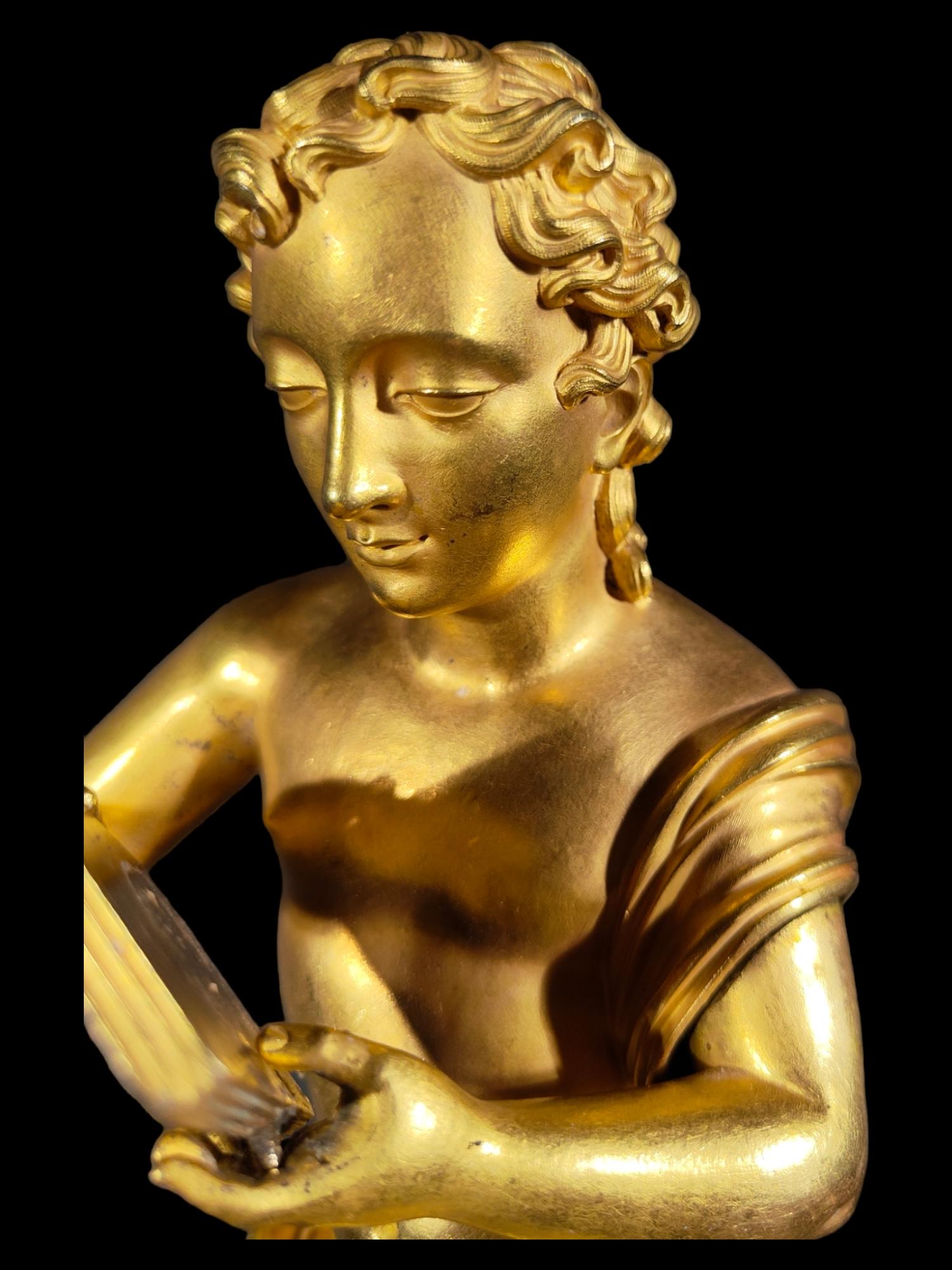 Figur aus Baccarat-Kristall und vergoldeter Bronze im Angebot 2