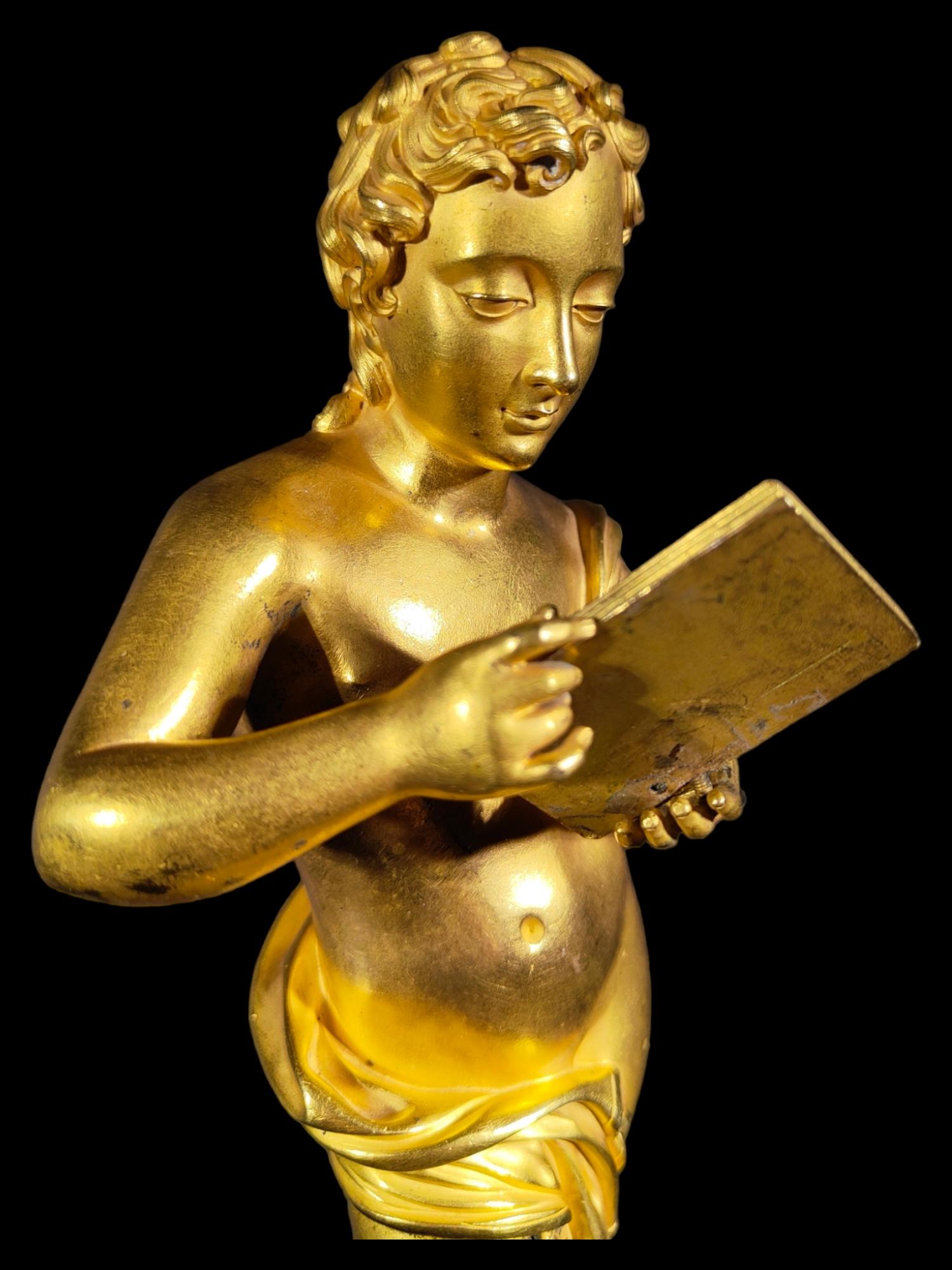 Figur aus Baccarat-Kristall und vergoldeter Bronze im Angebot 3
