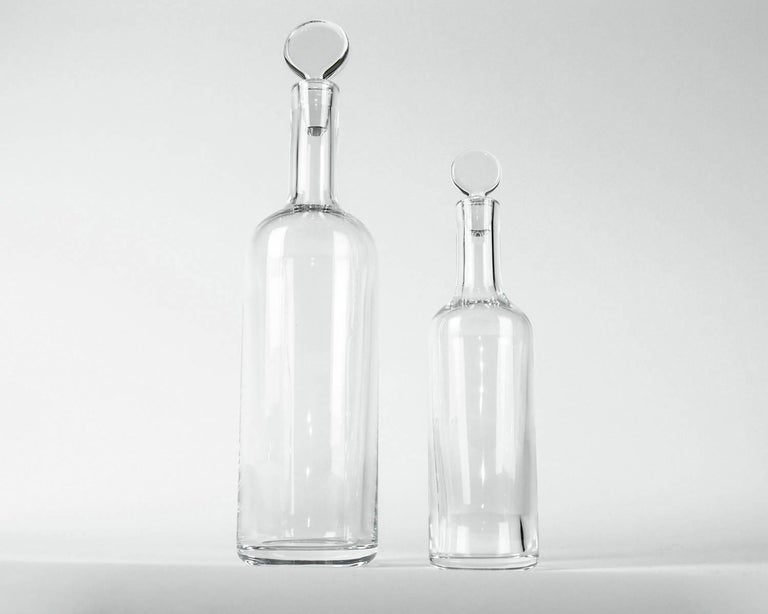 French Baccarat Crystal Art Deco Style Drinks Decanter Set