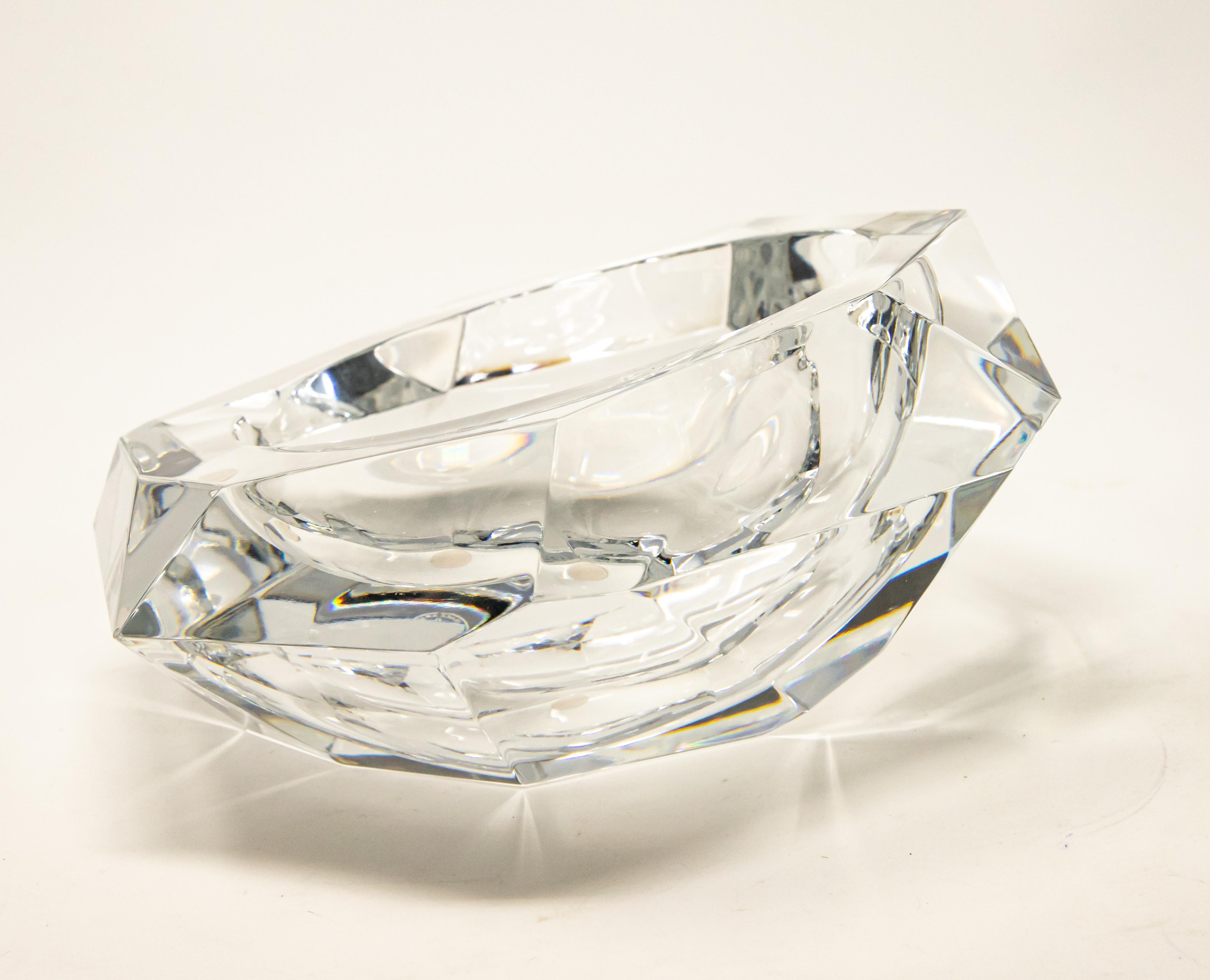 20th Century Baccarat Crystal Ashtray