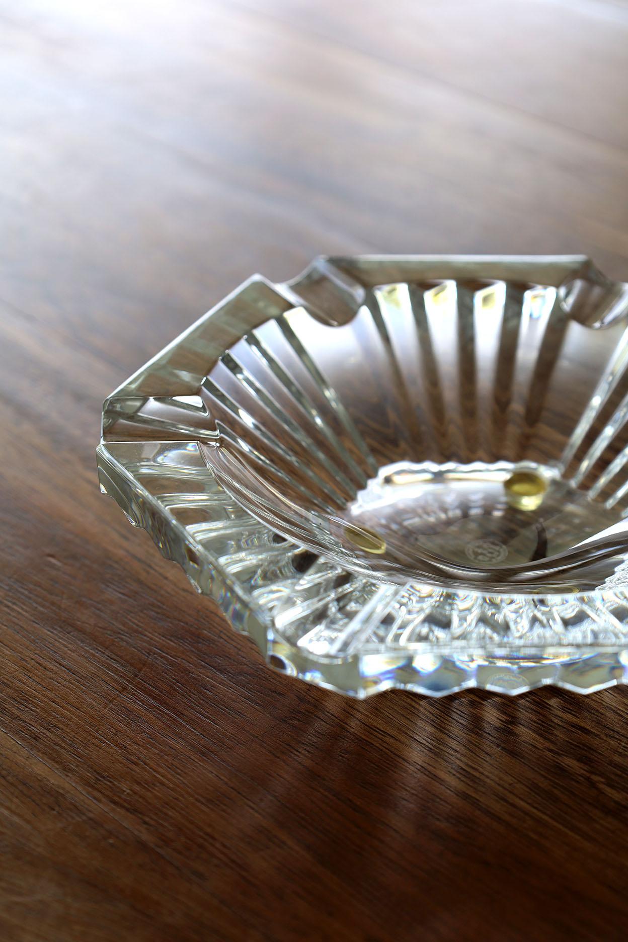 Hand-Crafted Baccarat Crystal Ashtray For Sale
