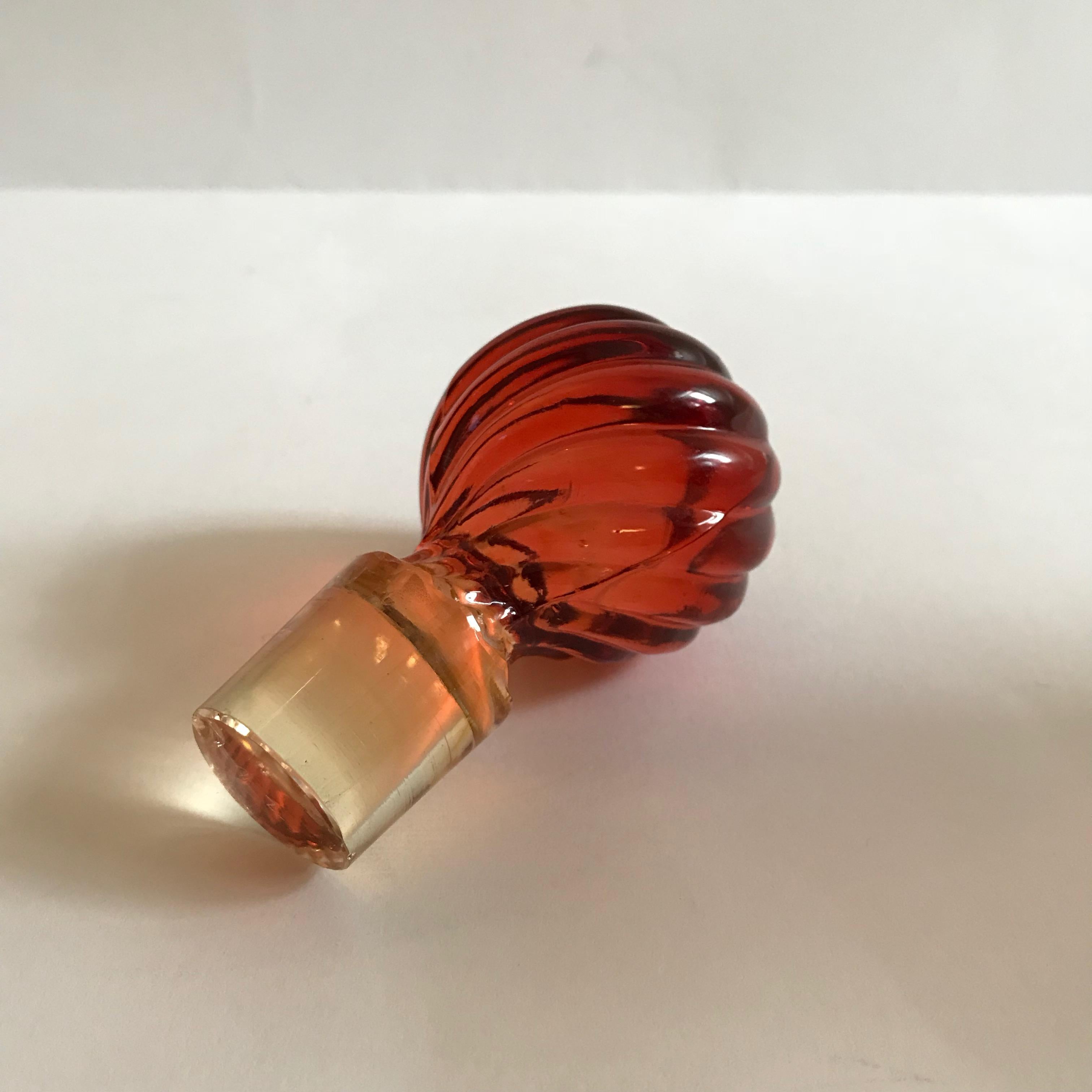 Large French Antique Crystal Bamboo Swirl Perfume Bottle By Baccarat  In Good Condition For Sale In London, GB