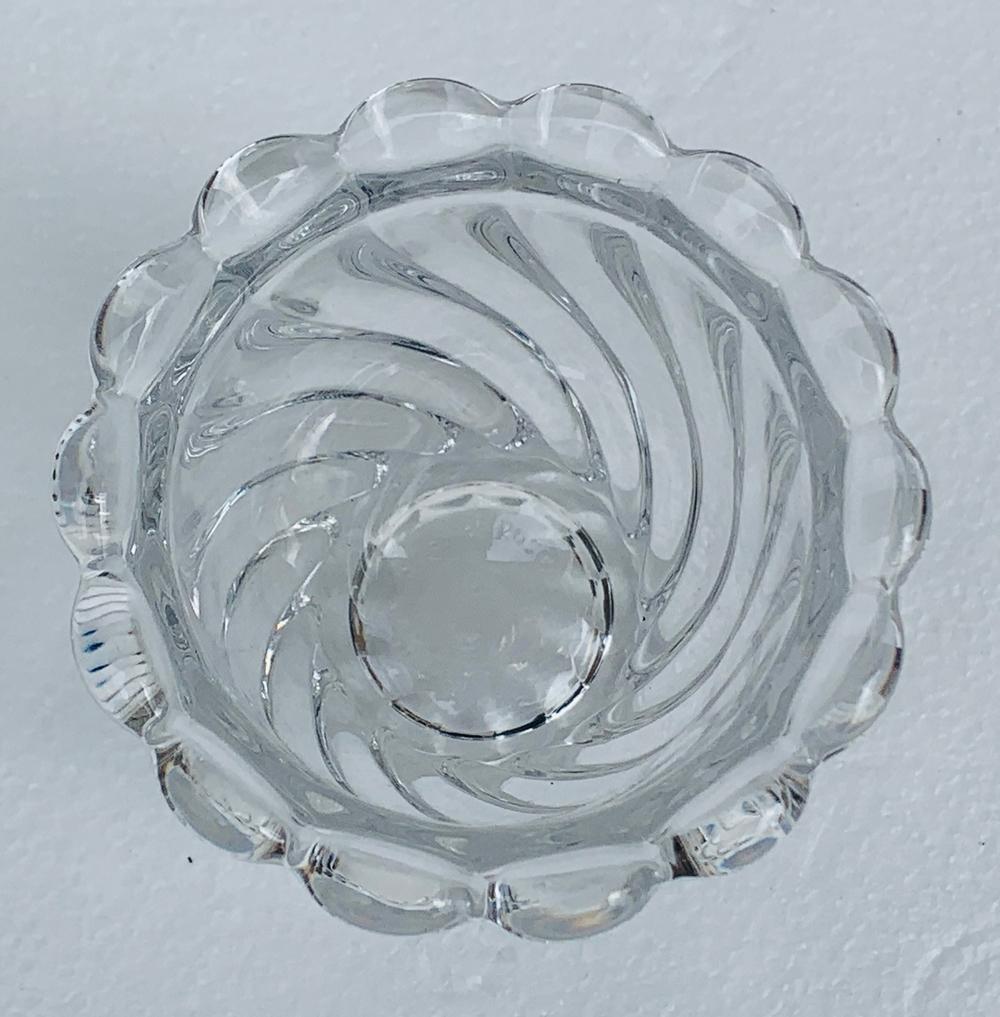 Modern Baccarat Crystal Bambous Tors Swirl Depose