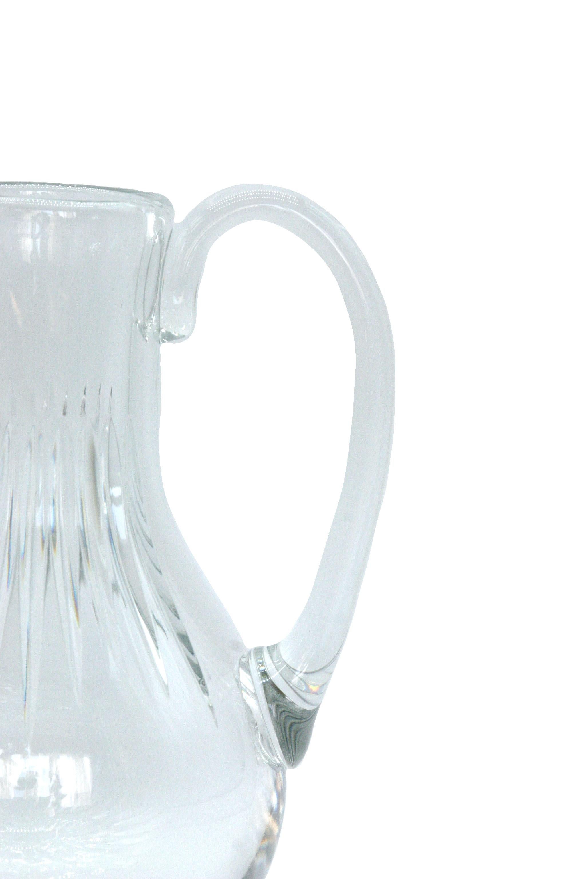 French Baccarat Crystal Barware / Tableware Pitcher For Sale