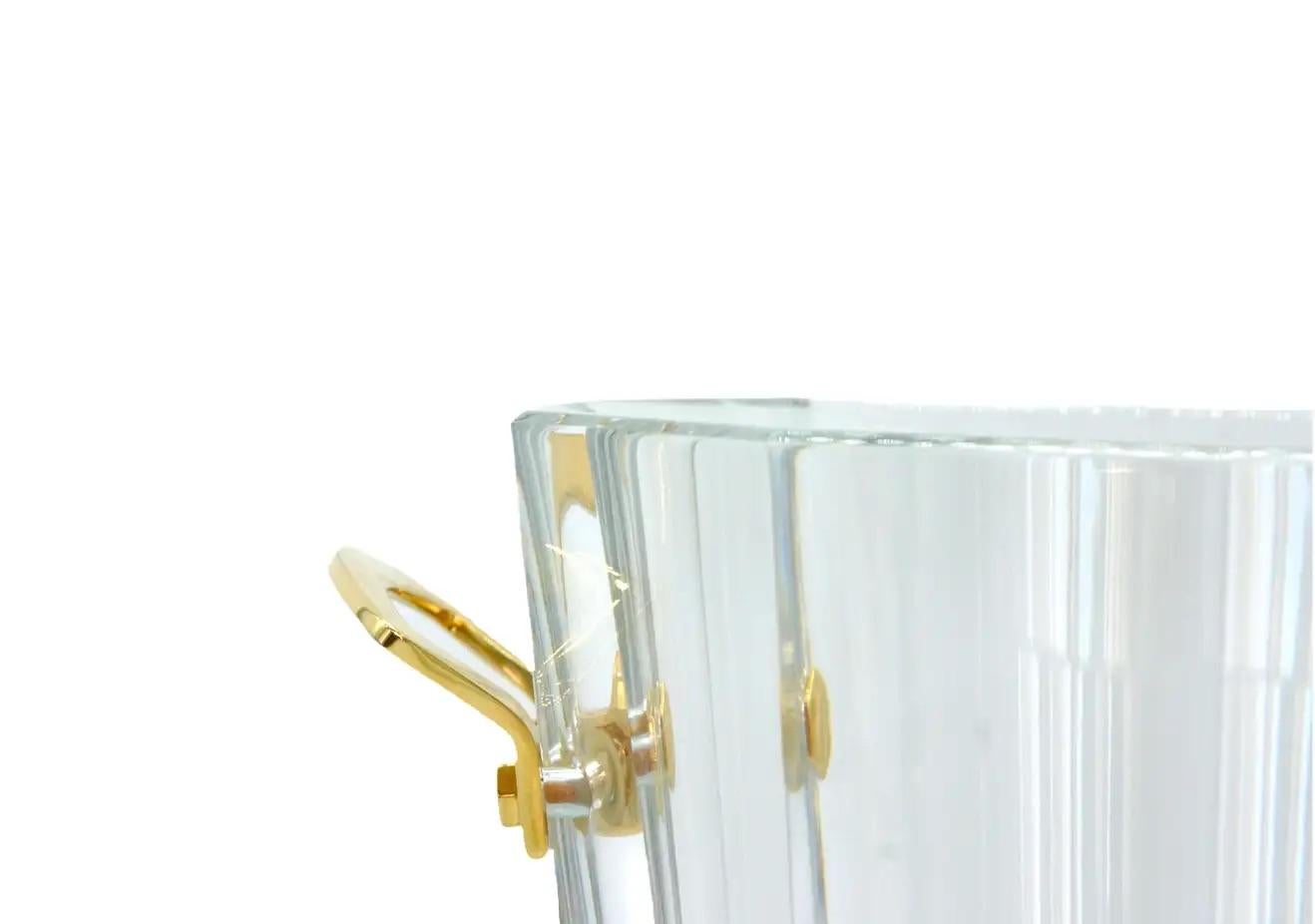 Bronze Baccarat Crystal Barware / Tableware Wine Cooler For Sale