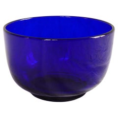 Antique Baccarat crystal bowl / ramekin, cobalt blue crystal - 19th century