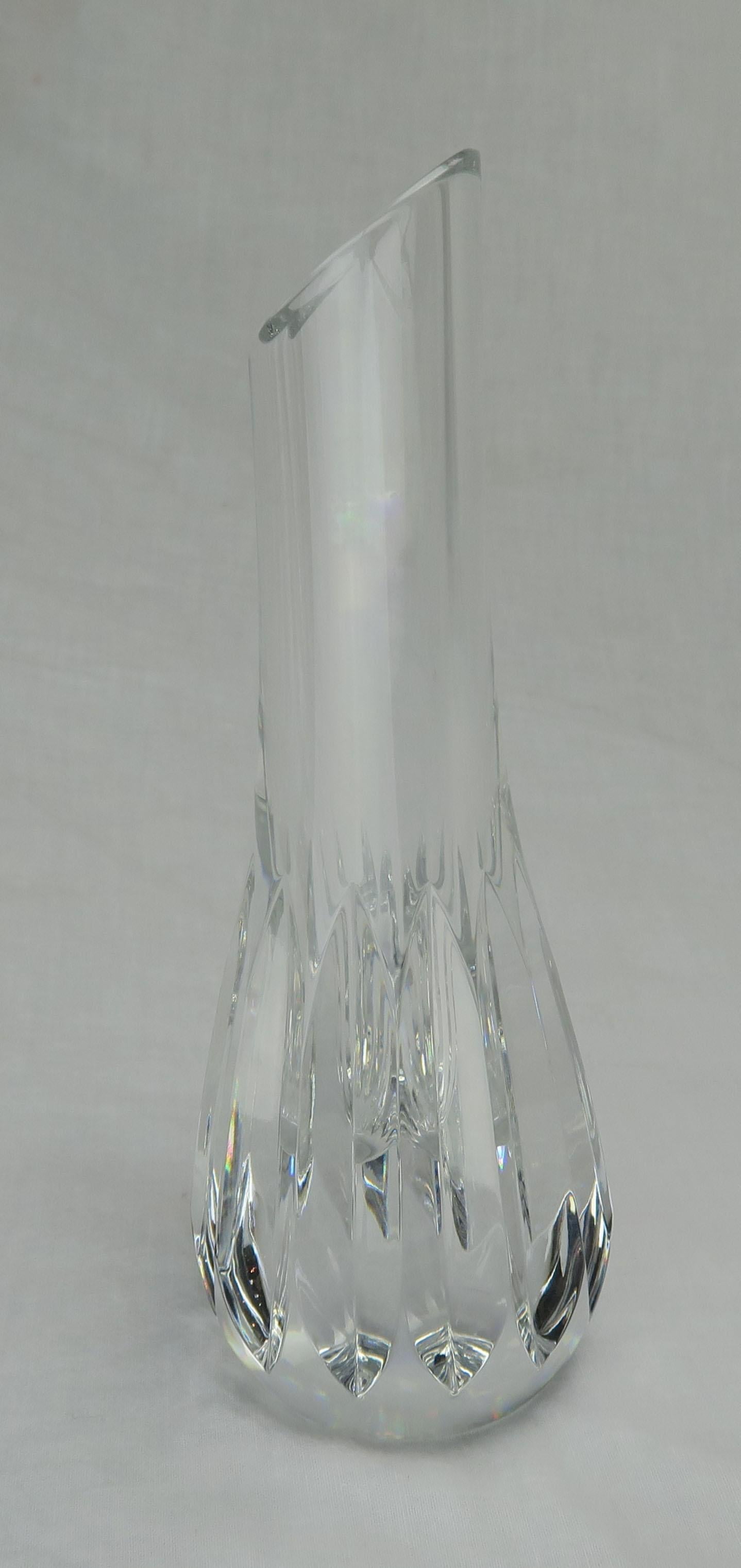Mid-Century Modern Baccarat Crystal Bud Vase