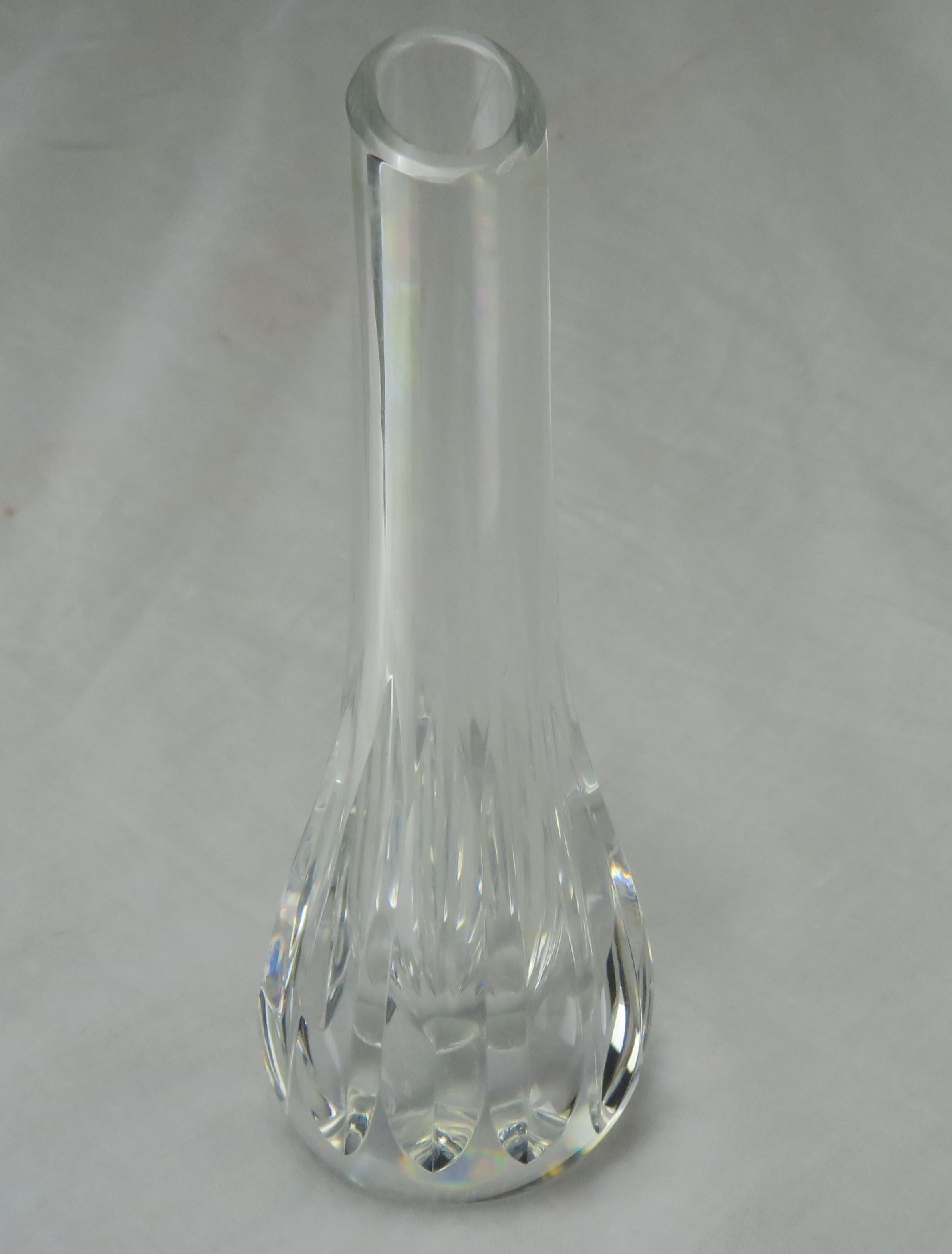 Faceted Baccarat Crystal Bud Vase