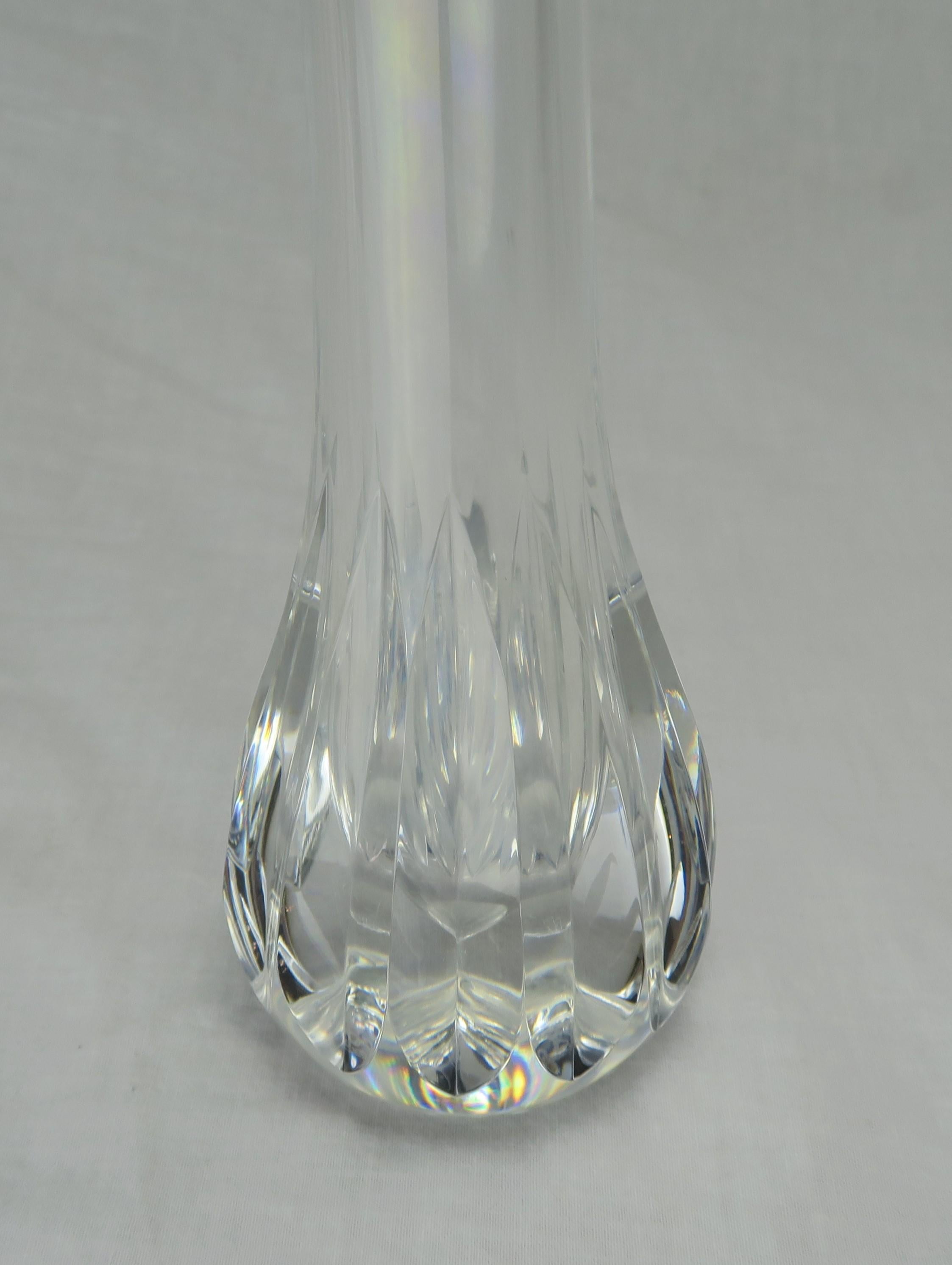 Baccarat Crystal Bud Vase In Excellent Condition In Los Angeles, CA