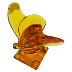 Sculpture/Figurine papillon en cristal de Baccarat 