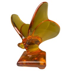 Baccarat-Kristall-Schmetterlingsskulptur/Figurine aus Kristall