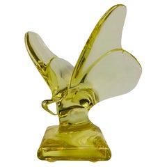 Baccarat-Kristall-Schmetterlingsskulptur/Figurine aus Kristall 