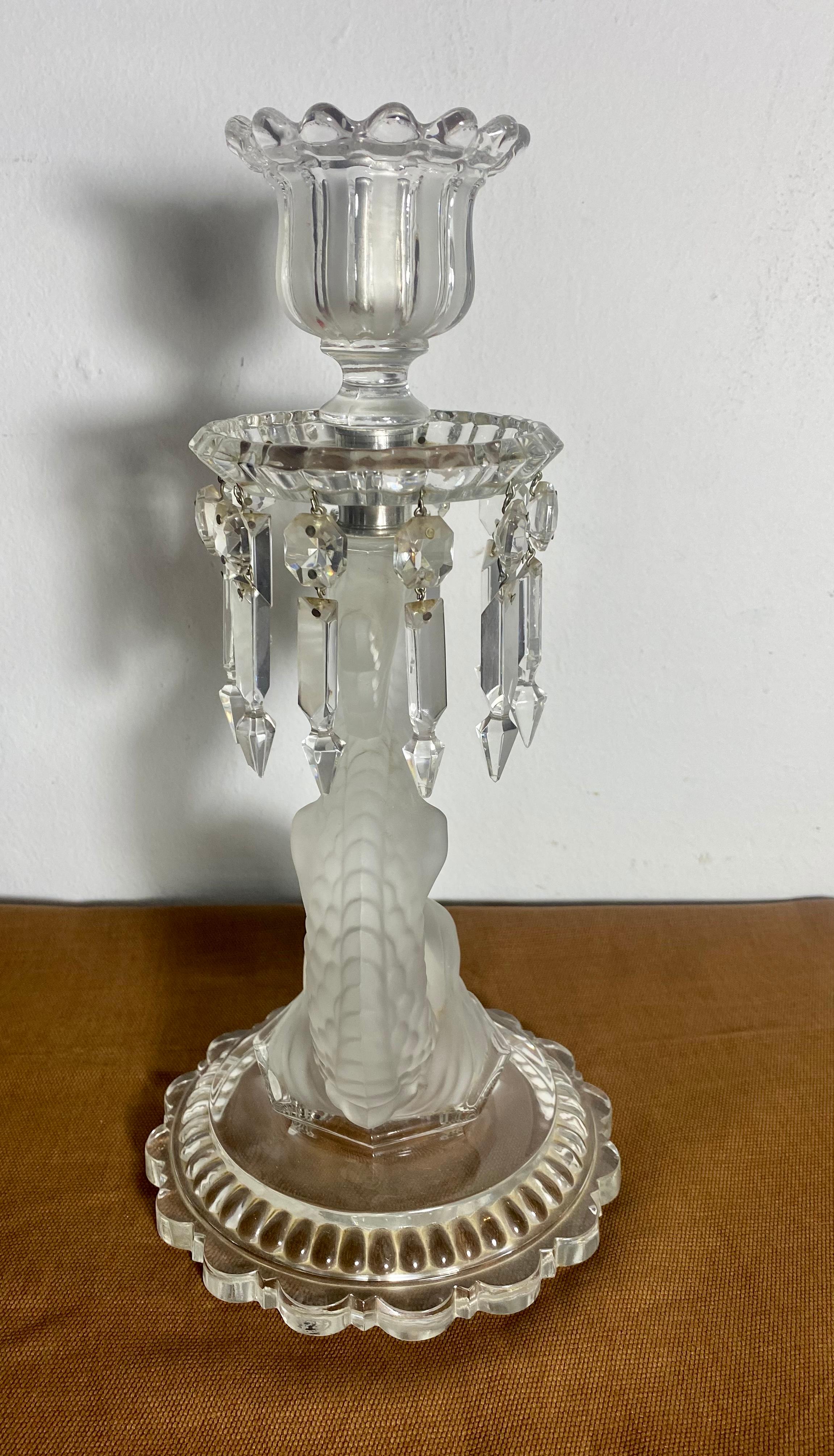 Belle Époque Baccarat Crystal Candelabra The Model Dauphin Light Made in France 