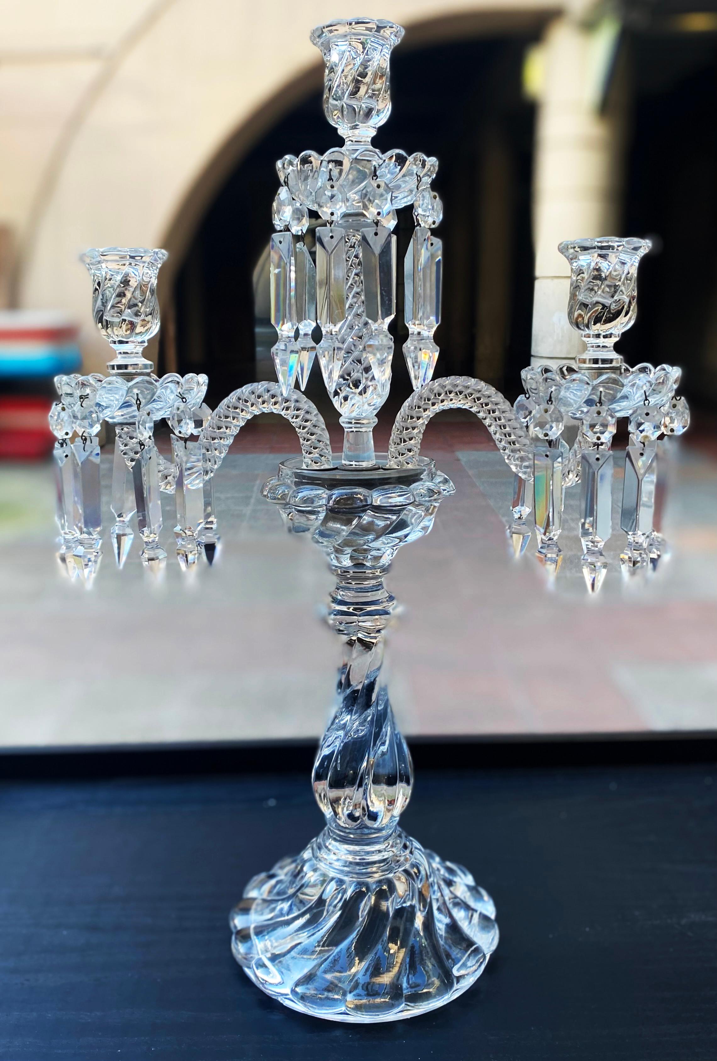 Baccarat Crystal Candlestick For Sale 9