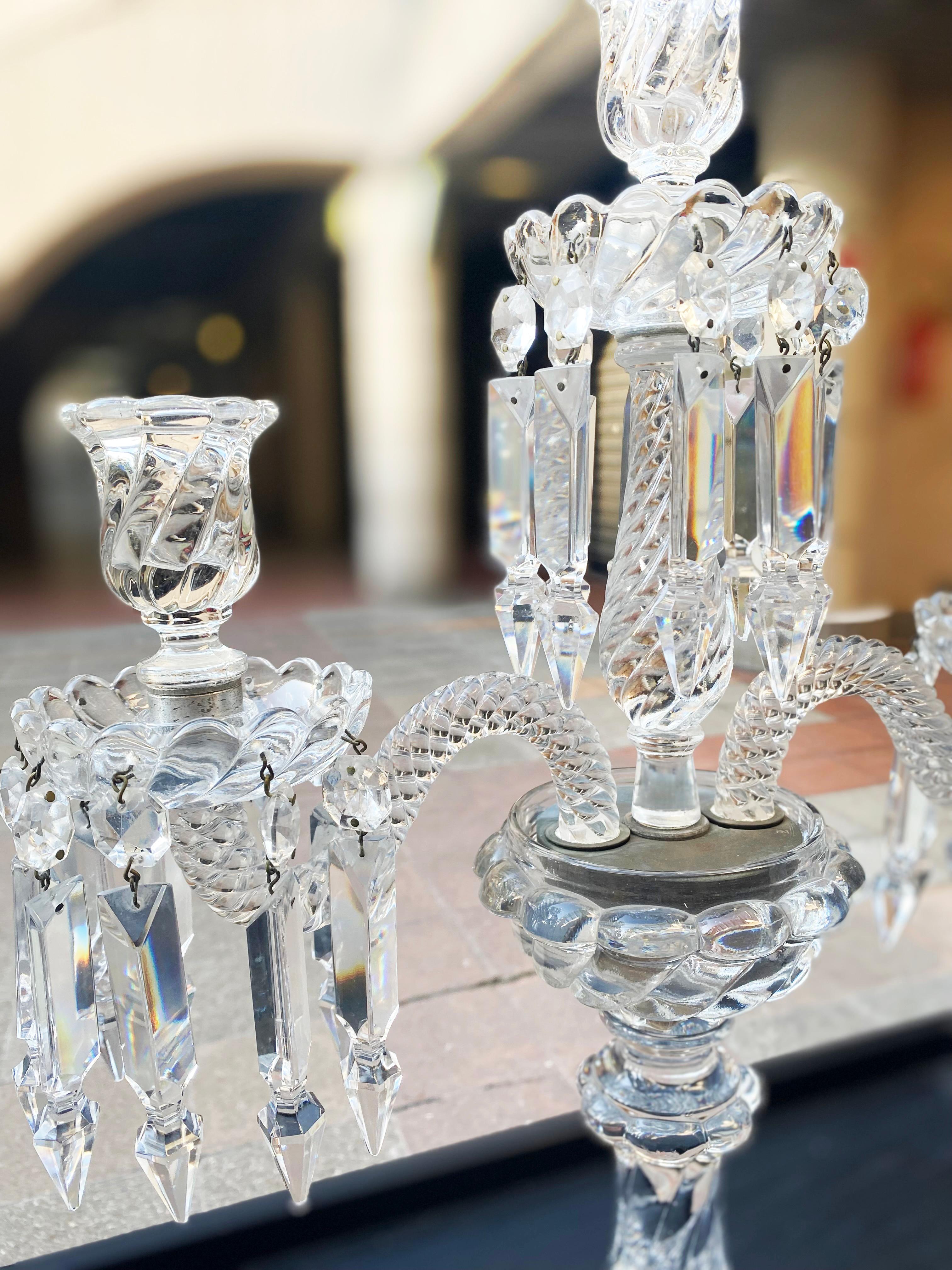  Chandelier en cristal de Baccarat Bon état - En vente à Saint ouen, FR
