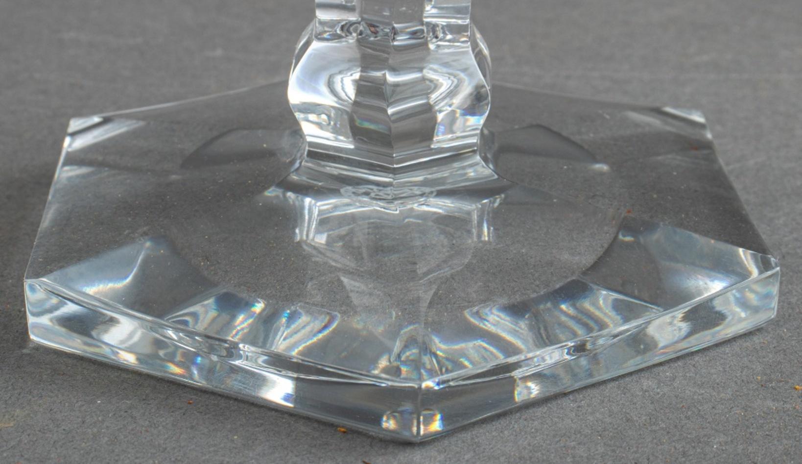 20th Century Baccarat Crystal Candlesticks, 1960s, Pair