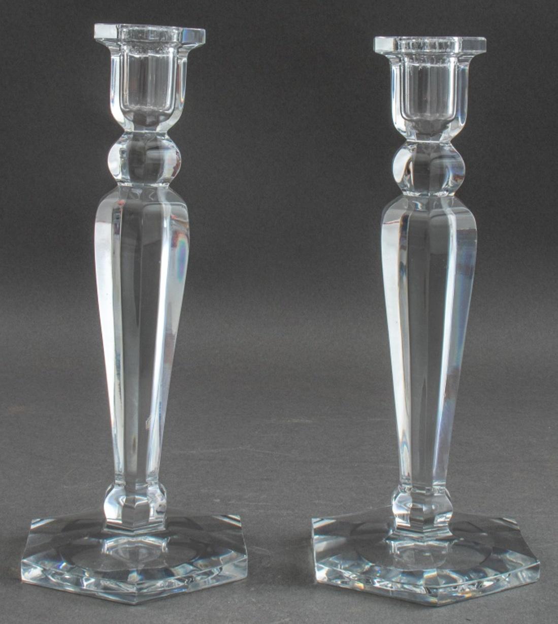 Baccarat Crystal Candlesticks, 1960s, Pair 3