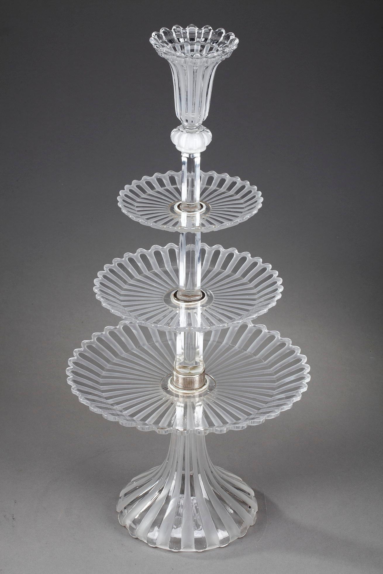 Baccarat Crystal Centerpiece, Late 19th Century Period In Good Condition In Paris, FR