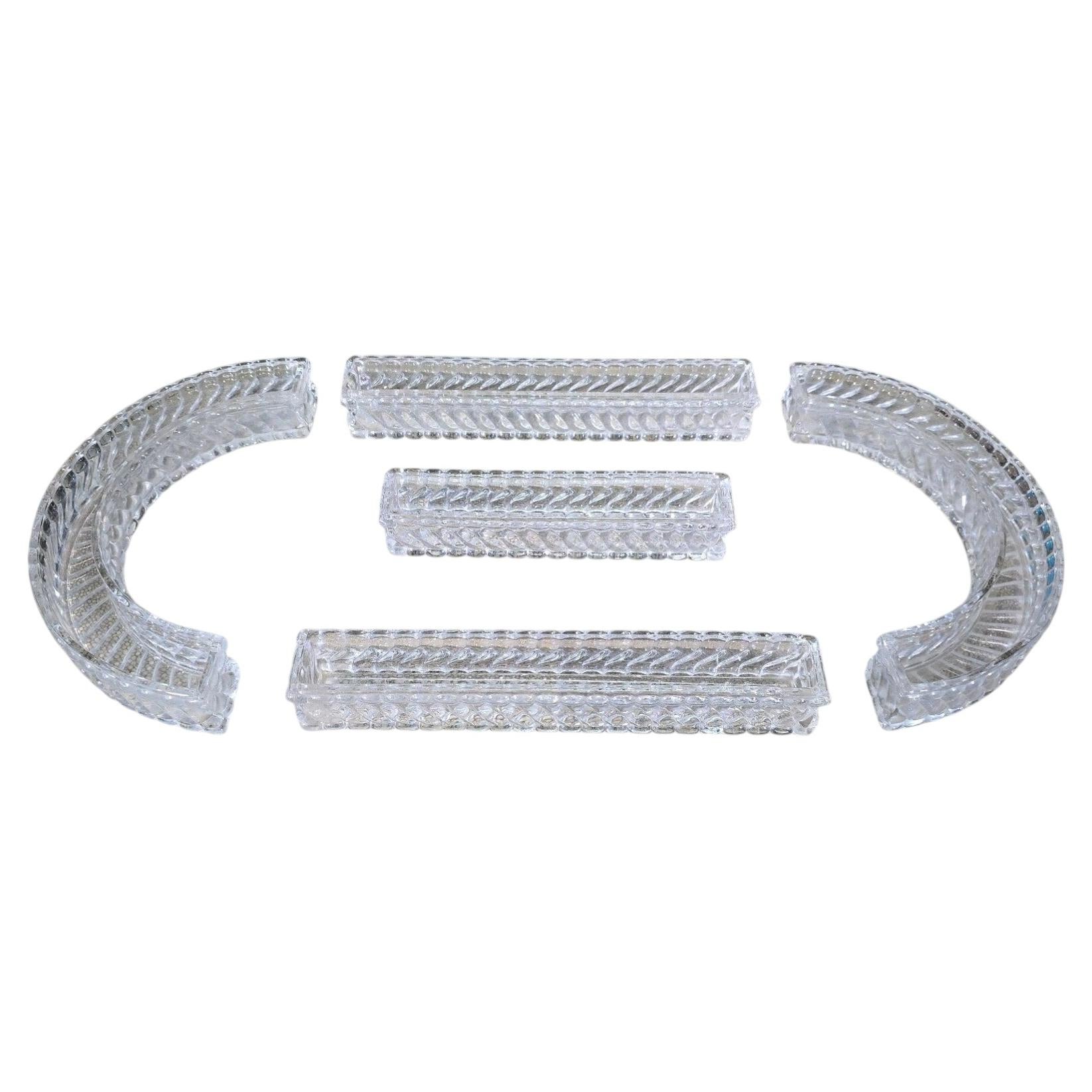 Bandeja de centro de mesa de cristal de Baccarat, Siglo XX en venta