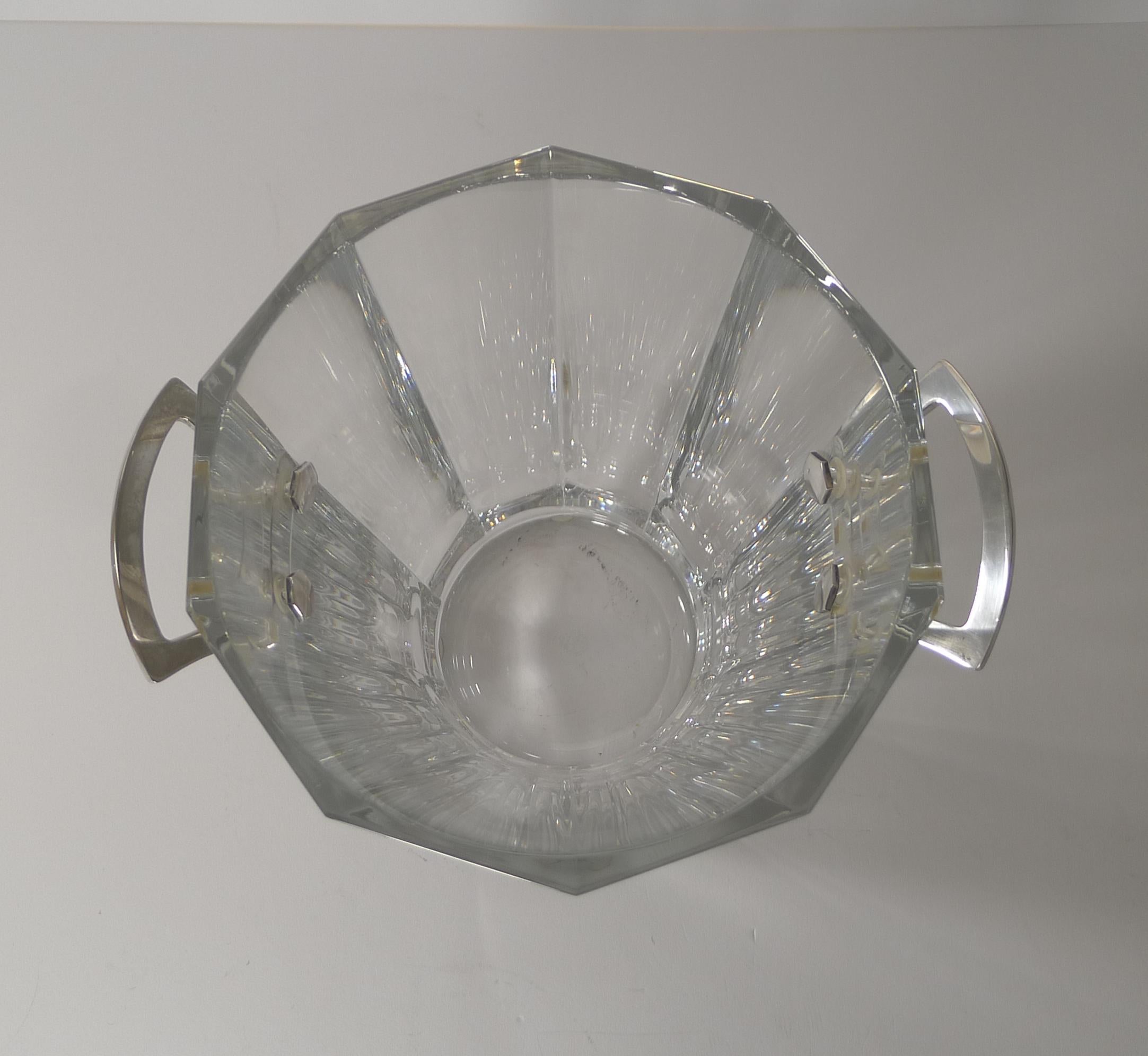 Late 20th Century Baccarat Crystal Champagne Bucket / Wine Cooler, 