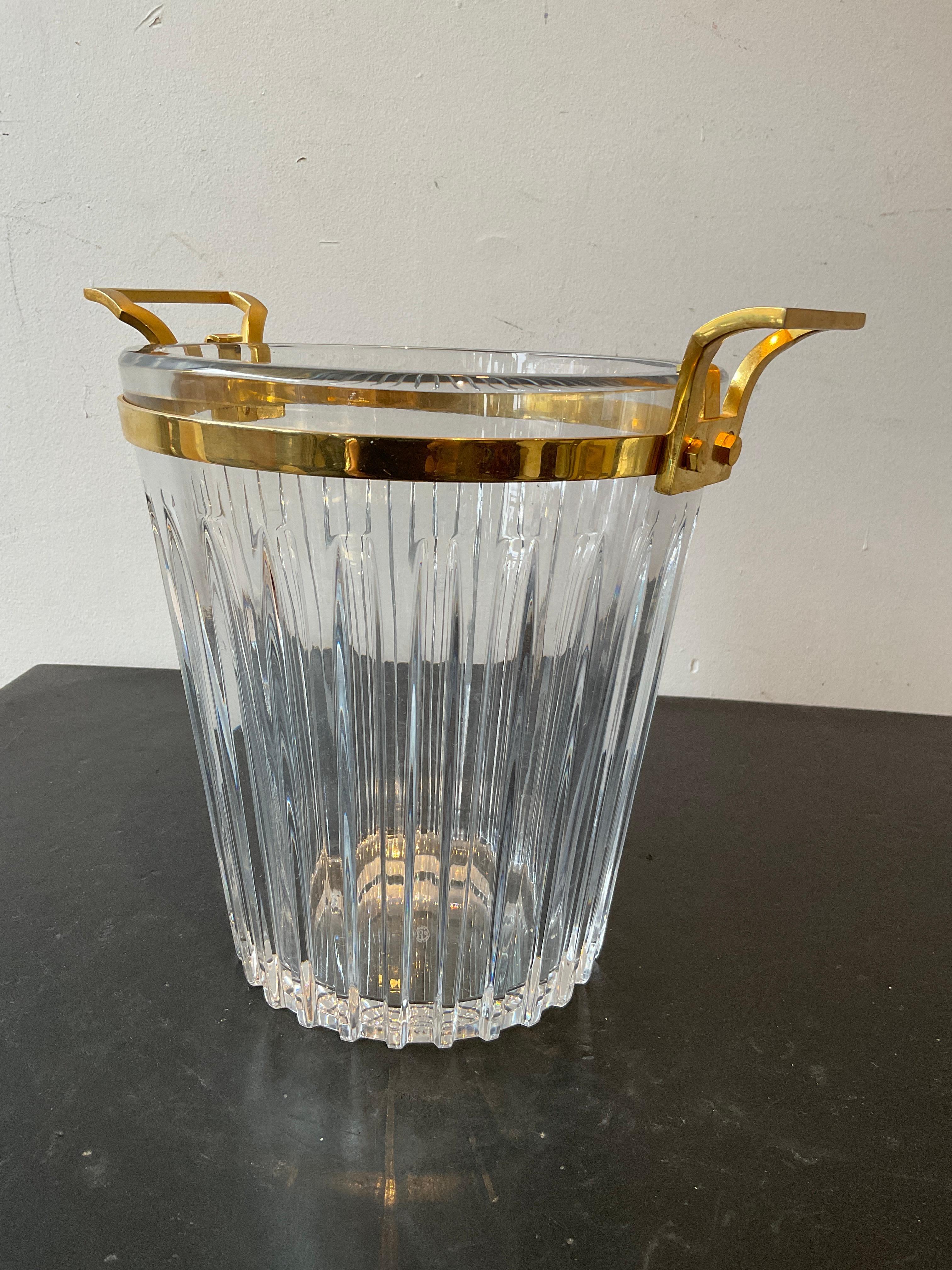 Baccarat Crystal Champagne Cooler / Ice Bucket For Sale 1