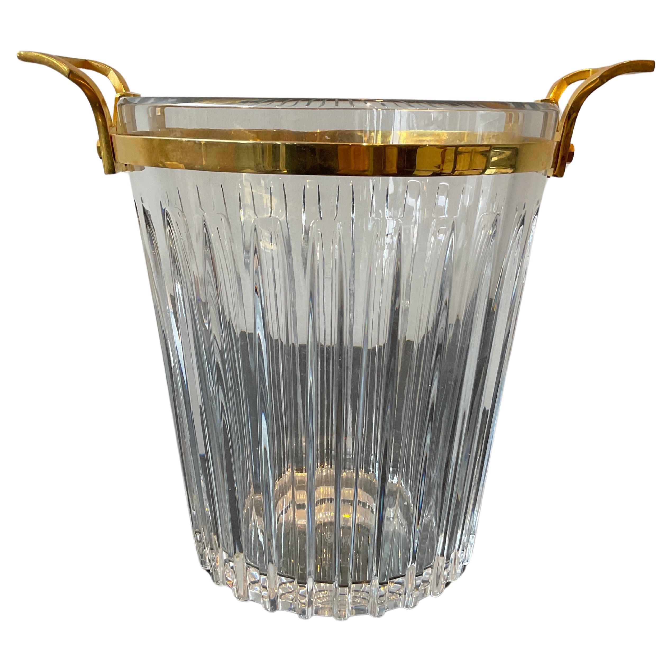 Baccarat Crystal Champagne Cooler / Ice Bucket For Sale