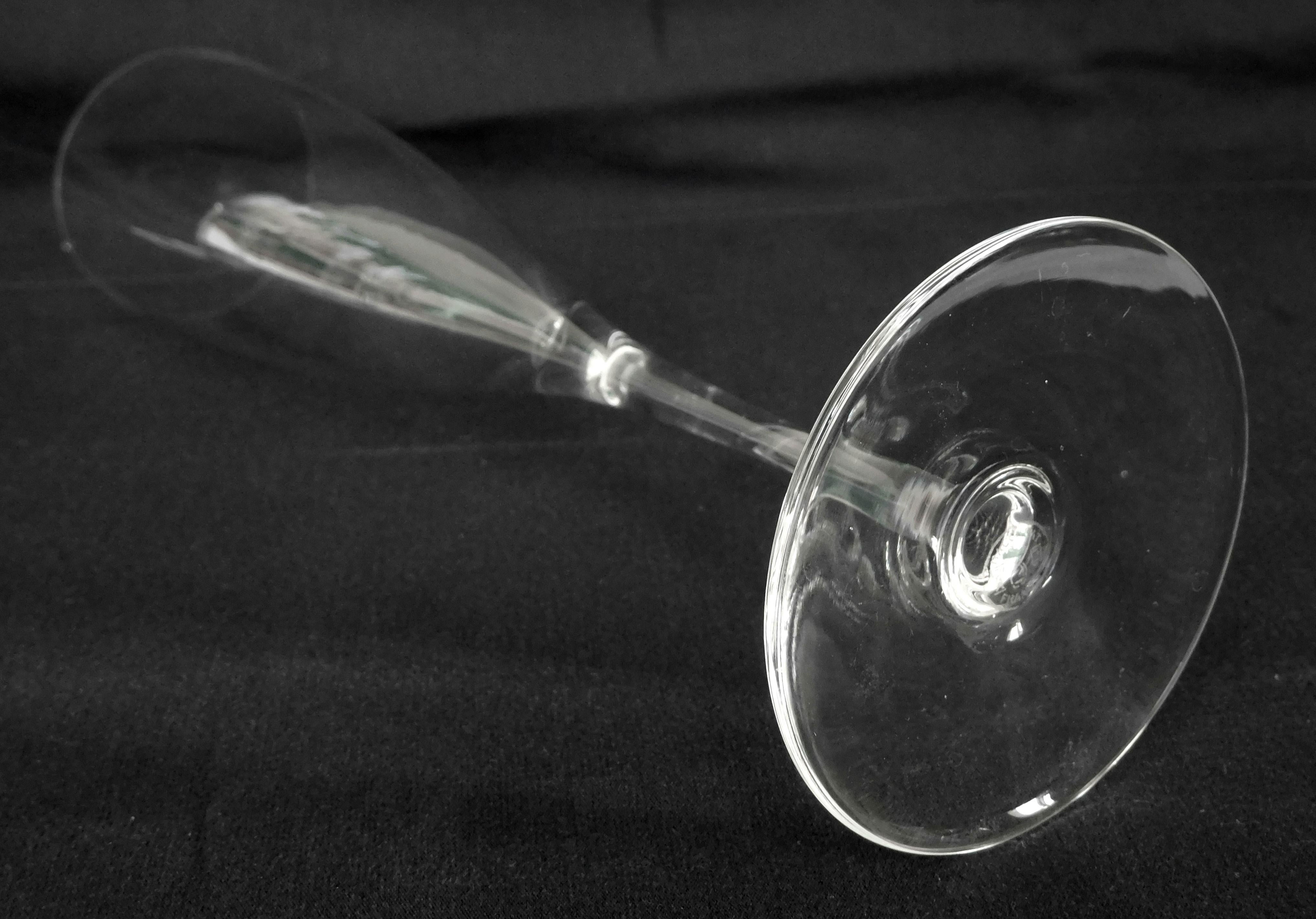 Cristallo Flûte da champagne in cristallo Baccarat - motivo Dom Perignon - firmato