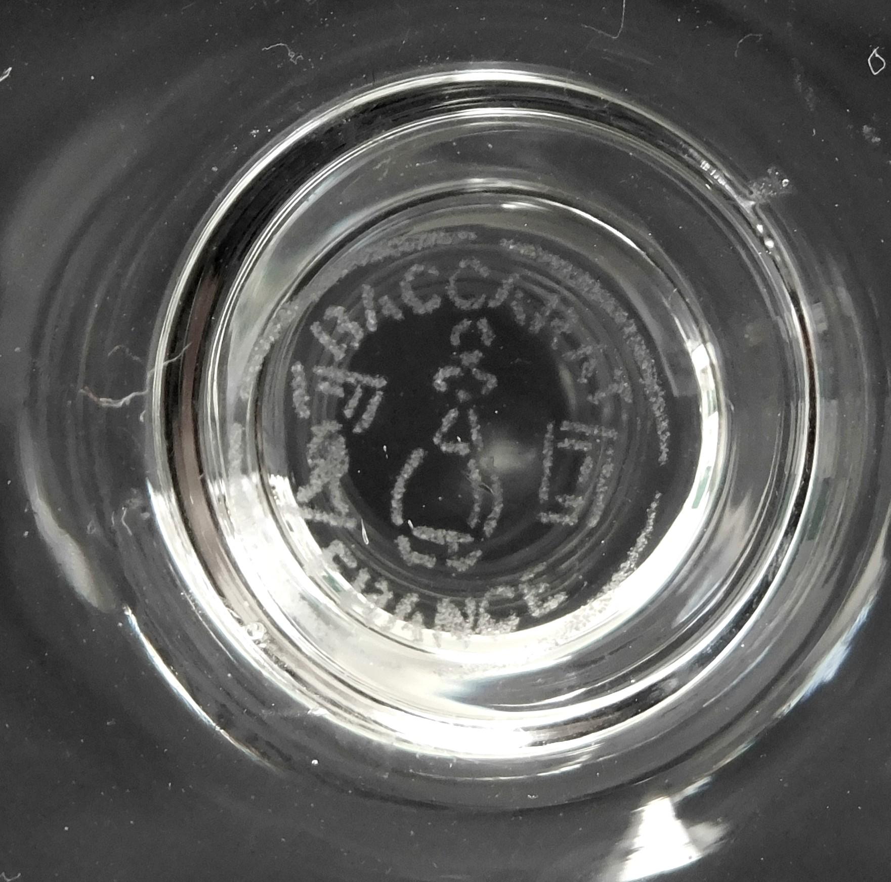 Flûte da champagne in cristallo Baccarat - motivo Dom Perignon - firmato 1
