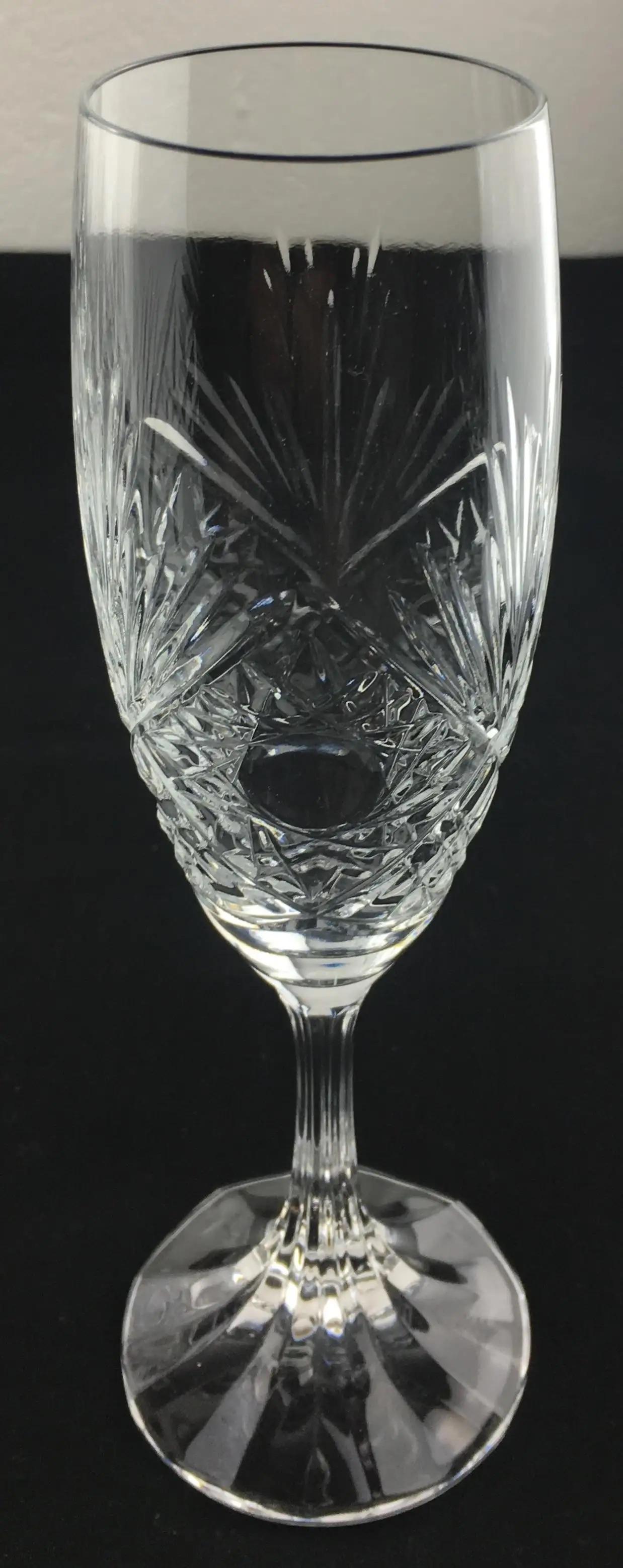 20th Century Baccarat Crystal Champagne Flutes, Set of 8 For Sale