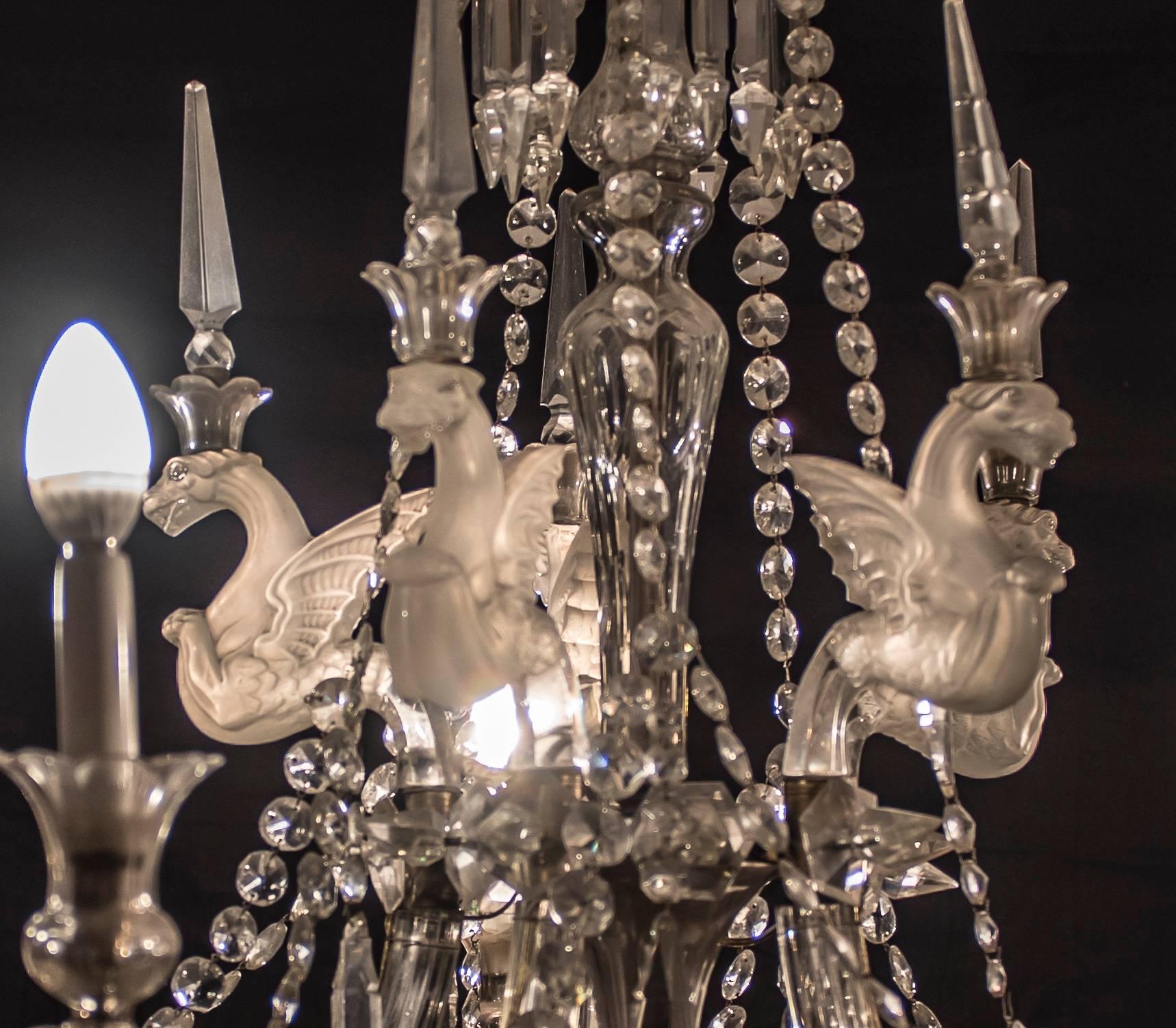 French 19th Century Baccarat Crystal Chandelier, circa 1860, France