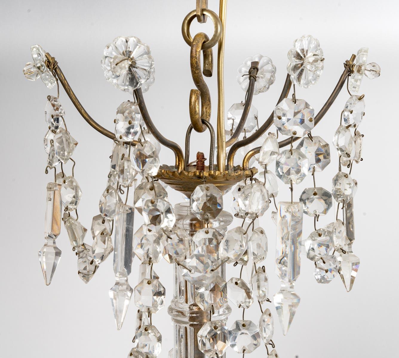 French Baccarat crystal chandelier, 19th century